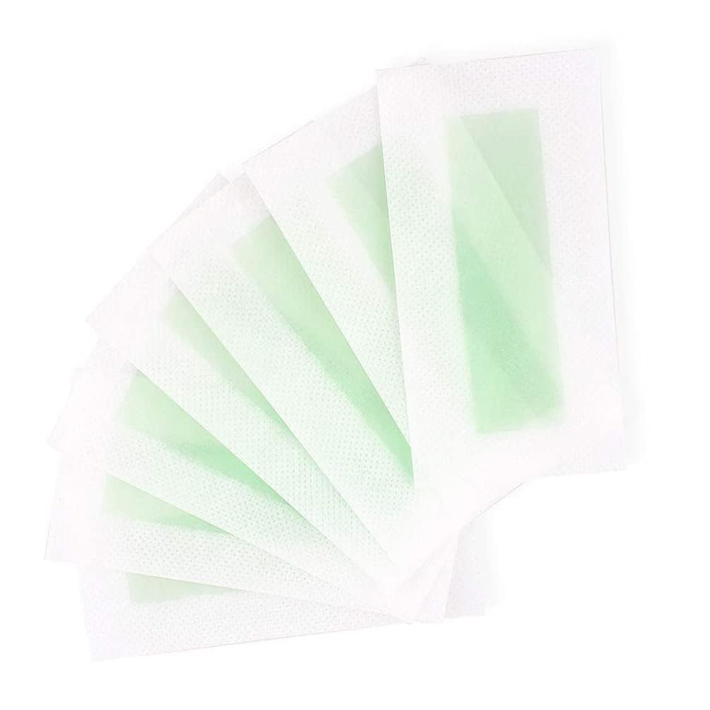 Ghelonadi Ready-to-Use Cold Wax Strips for Eyebrows, Face, Upper Lip & Chin - Hair Removal Waxing Kit for Women & Girls (1 Count) - Perfect for At-Home Salon Smooth Skin Care
