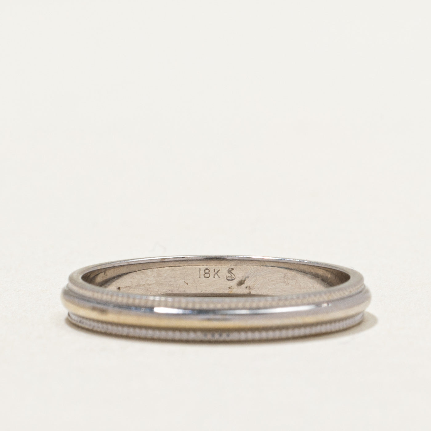 18K White Gold Milgrain Wedding Band Ring for Women - 2.6mm Wide, Size 5.5 - Elegant Bridal Jewelry for Engagement, Anniversary & Special Occasions