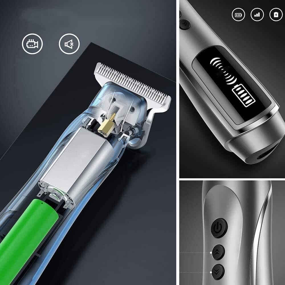 Professional USB Rechargeable Nose & Ear Hair Trimmer for Men - Painless 4-in-1 Grooming Kit with Electric Trimmer | Perfect for Travel, Home & Personal Care
