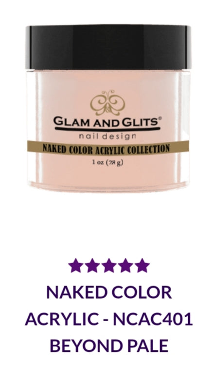 GLAM AND GLITS Naked Collections NCA401 1 oz Beyond Pale Foundation - Lightweight Natural Finish Makeup for Everyday Wear & Special Occasions