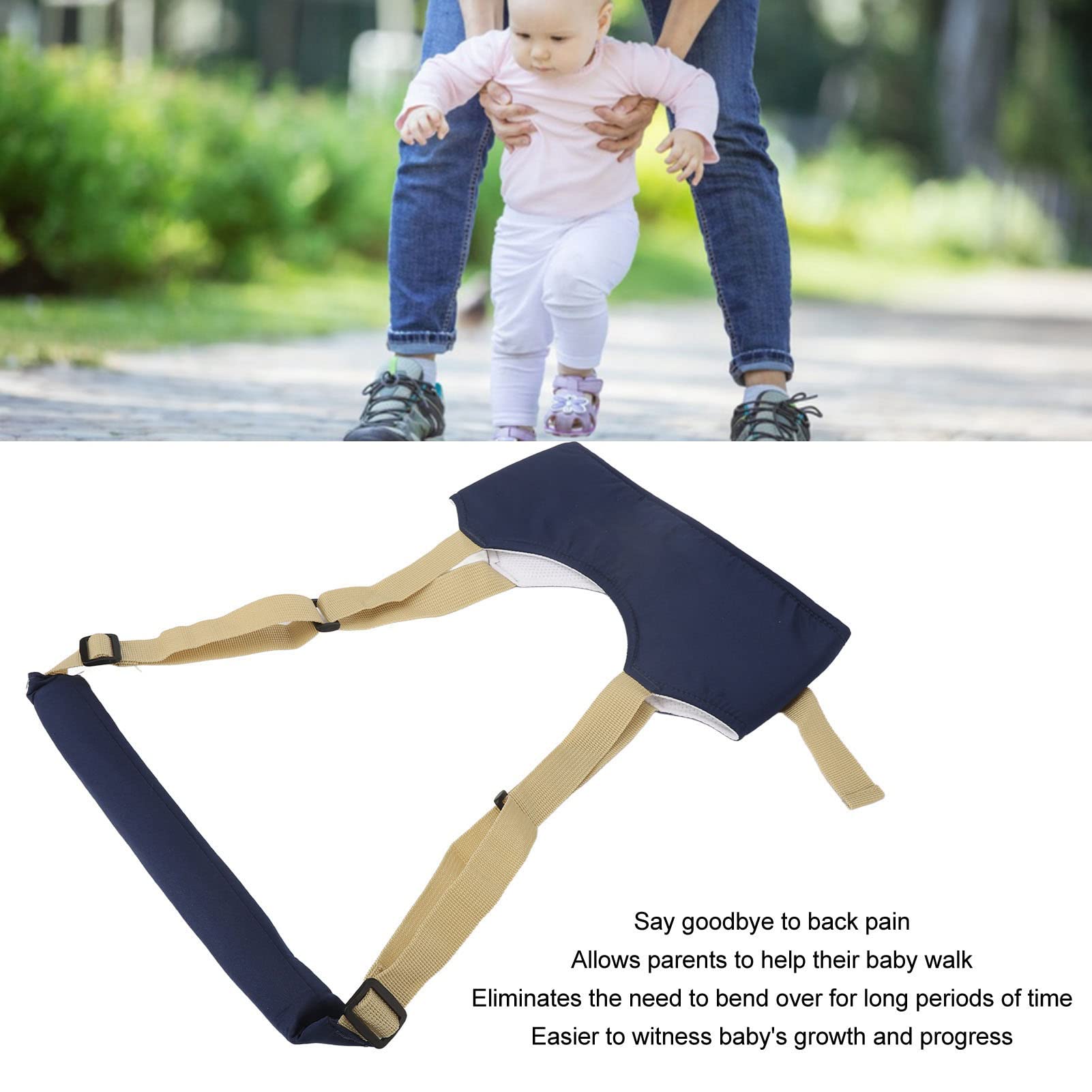 **Adjustable Soft Breathable Baby Walking Harness for Toddlers 7-24 Months - Safe & Comfortable Infant Walker Helper (Dark Blue) - Perfect for Learning to Walk, Outdoor Adventures & Travel**