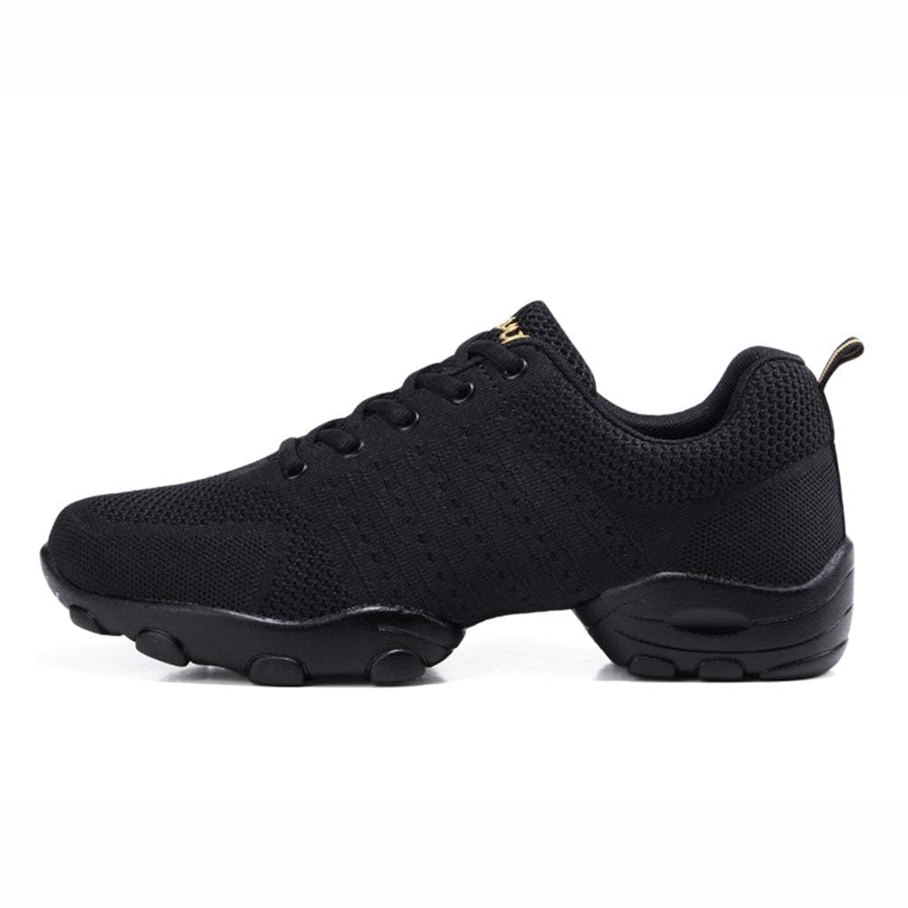 Men's Breathable Synthetic Mesh Lace-up Dance Sneakers - Split Sole Jazz & Athletic Walking Shoes for Dance, Gym & Casual Wear - Perfect for Jazz, Ballet, Hip Hop & Everyday Comfort