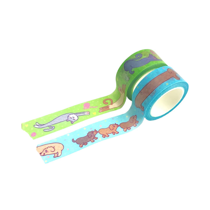 Long Pets Washi Tape - Decorative Japanese Paper Tape for Scrapbooking, Journaling & DIY Crafts | Perfect for Bullet Journals, Gift Wrapping & Home Decor