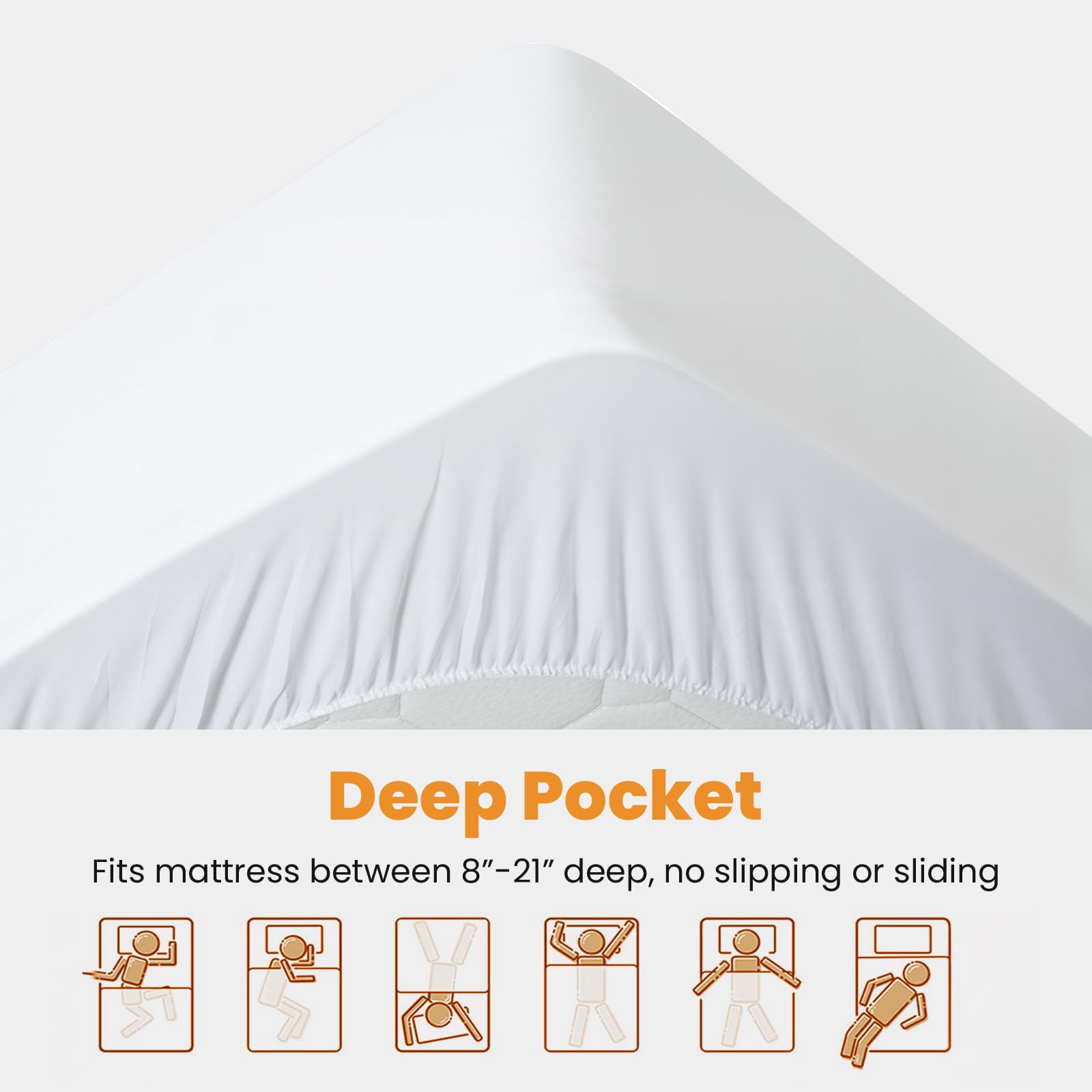 MATBEBY Twin XL Cooling Mattress Pad - Breathable Quilted Mattress Topper & Protector with 8-21