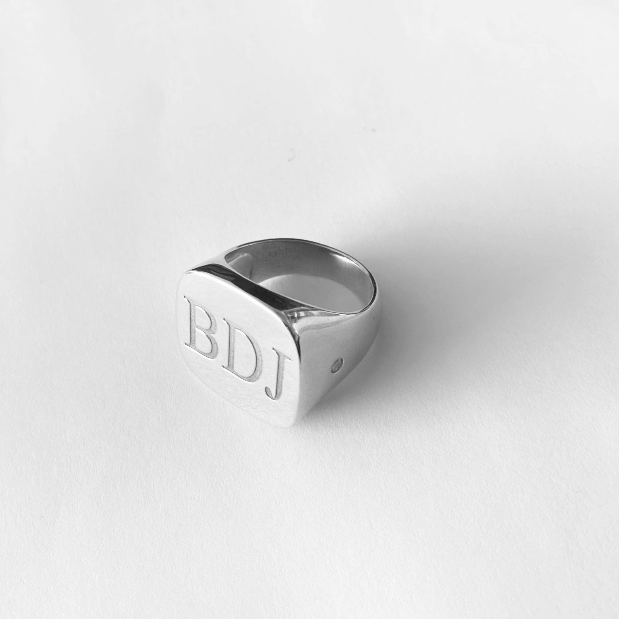 Personalized Silver Signet Ring - Handmade Jewelry for Gifts & Weddings