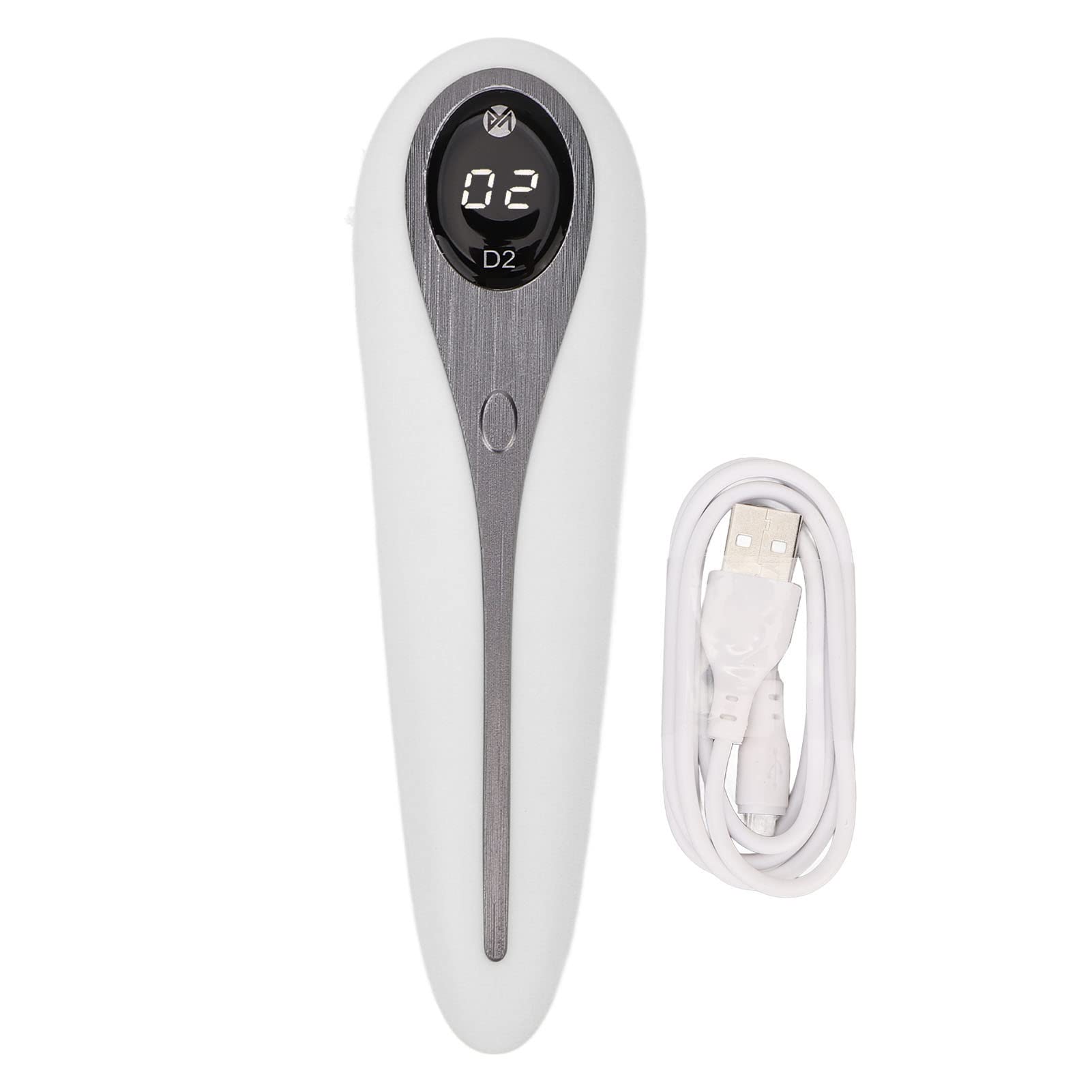 EXCLUZO Professional UV Nail Dryer - 600mAh Portable Handheld LED Nail Lamp with 3 UV Lights for Gel Polish Curing - Perfect for Home & Salon Manicures (White)