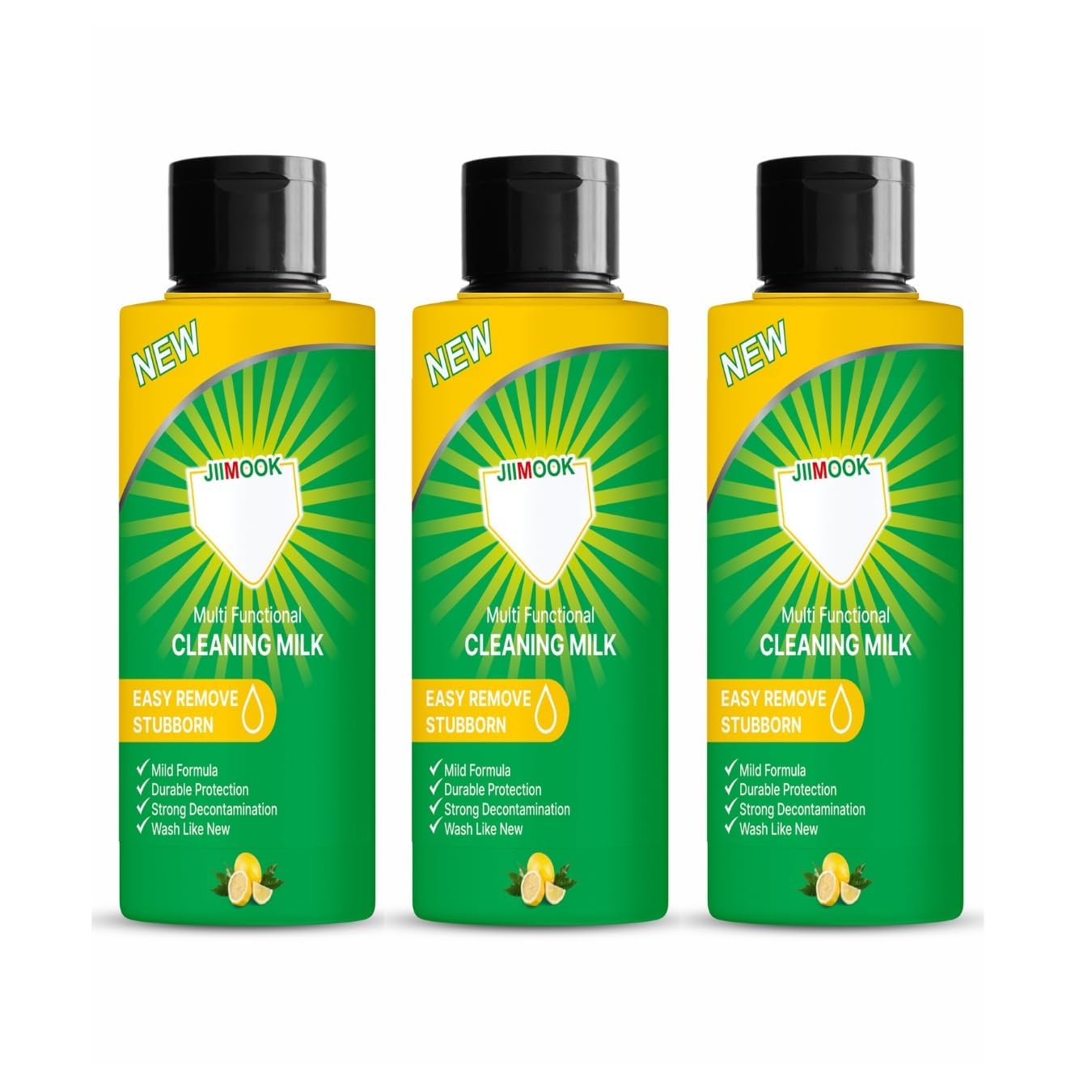 HENGLOBE All-Purpose Cleaning Lotion - Powerful Kitchen & Bathroom Cleaner for Stubborn Stains, Grease & Grime - 200ml Multipurpose Cleaning Cream (3-Pack) - Ideal for Countertops, Tiles, Sinks & Appliances