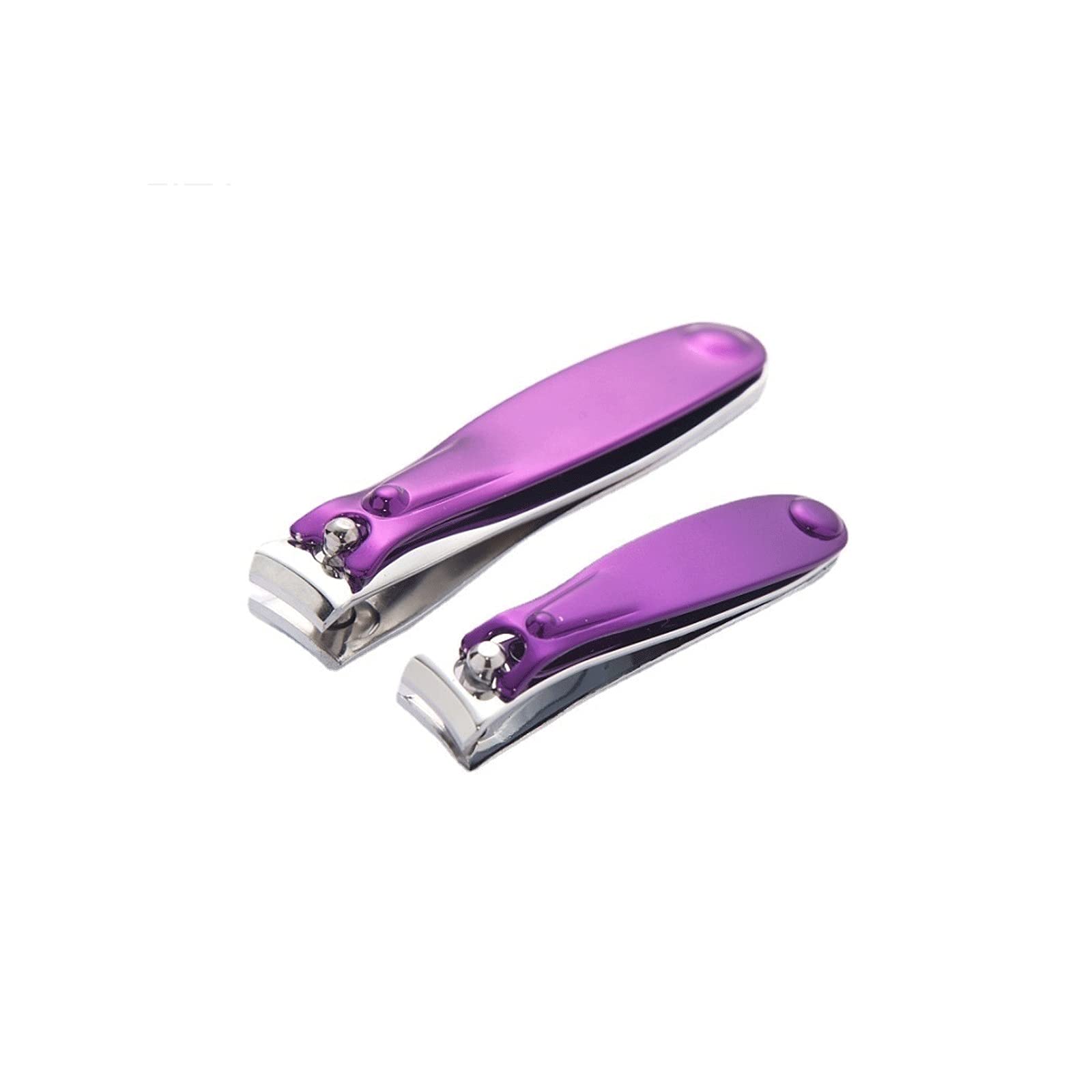 Premium Purple Toe Nail Clippers - Carbon Steel Pedicure Scissors & Manicure Trimmer with Cuticle Cutter - Professional Nail Art Tool for Home Salon & Travel Grooming Kit