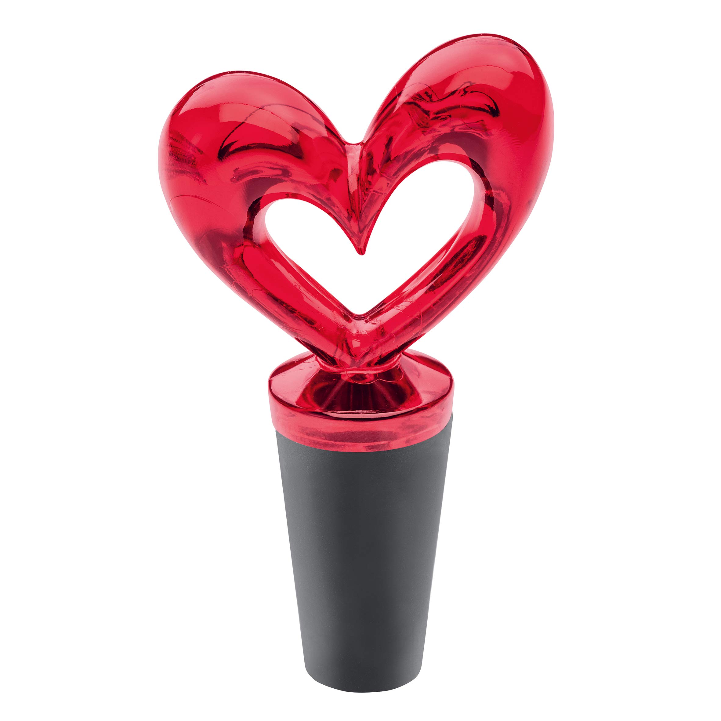Koziol 3740536 SUSI Bottle Stopper - Airtight Wine Bottle Sealer with Elegant Transparent Red Design | Perfect for Preserving Wine, Champagne & Olive Oil at Home or Parties