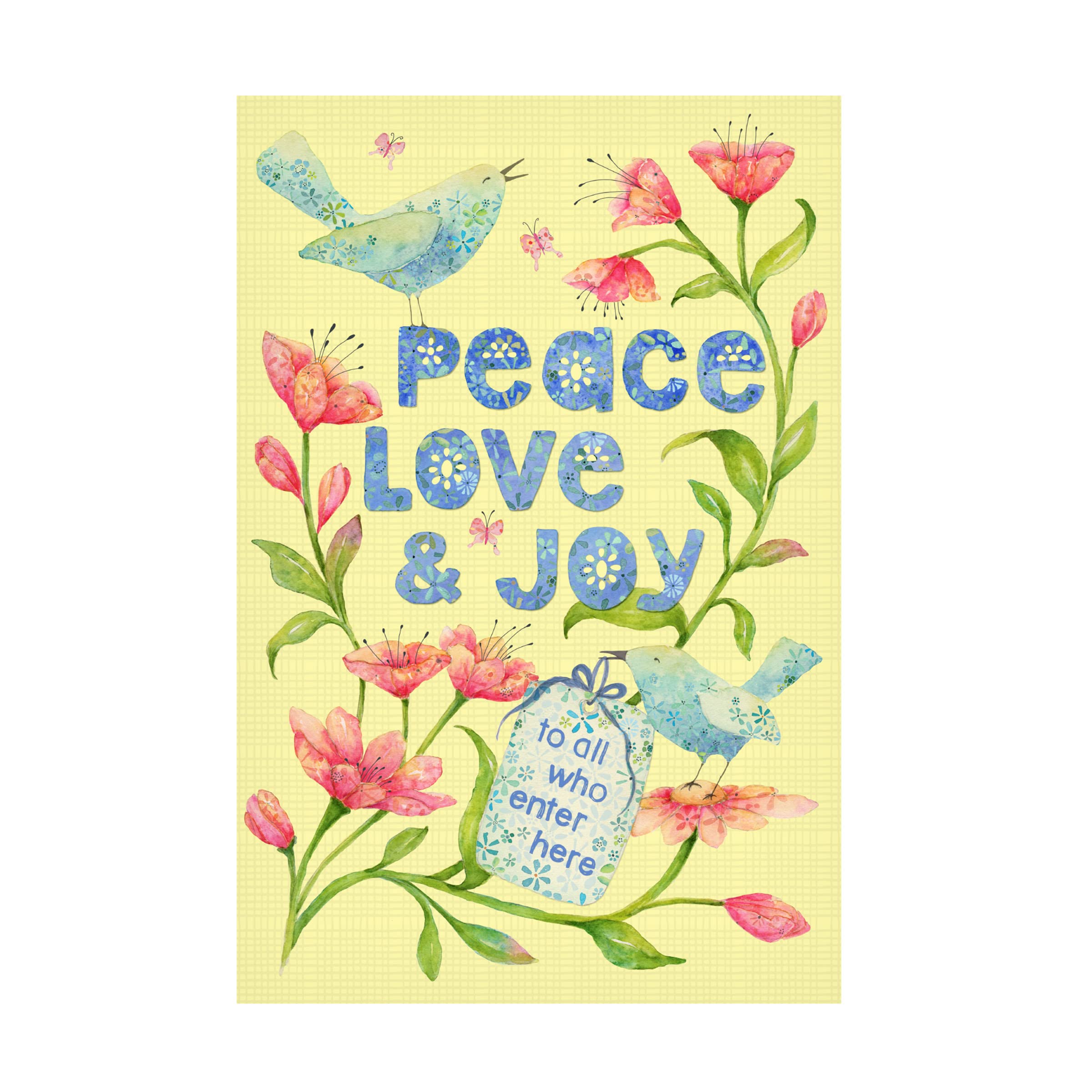 Trademark Fine Art 'Peace Love Joy' Canvas Wall Art by Yachal Design – Perfect for Living Room, Bedroom & Home Decor