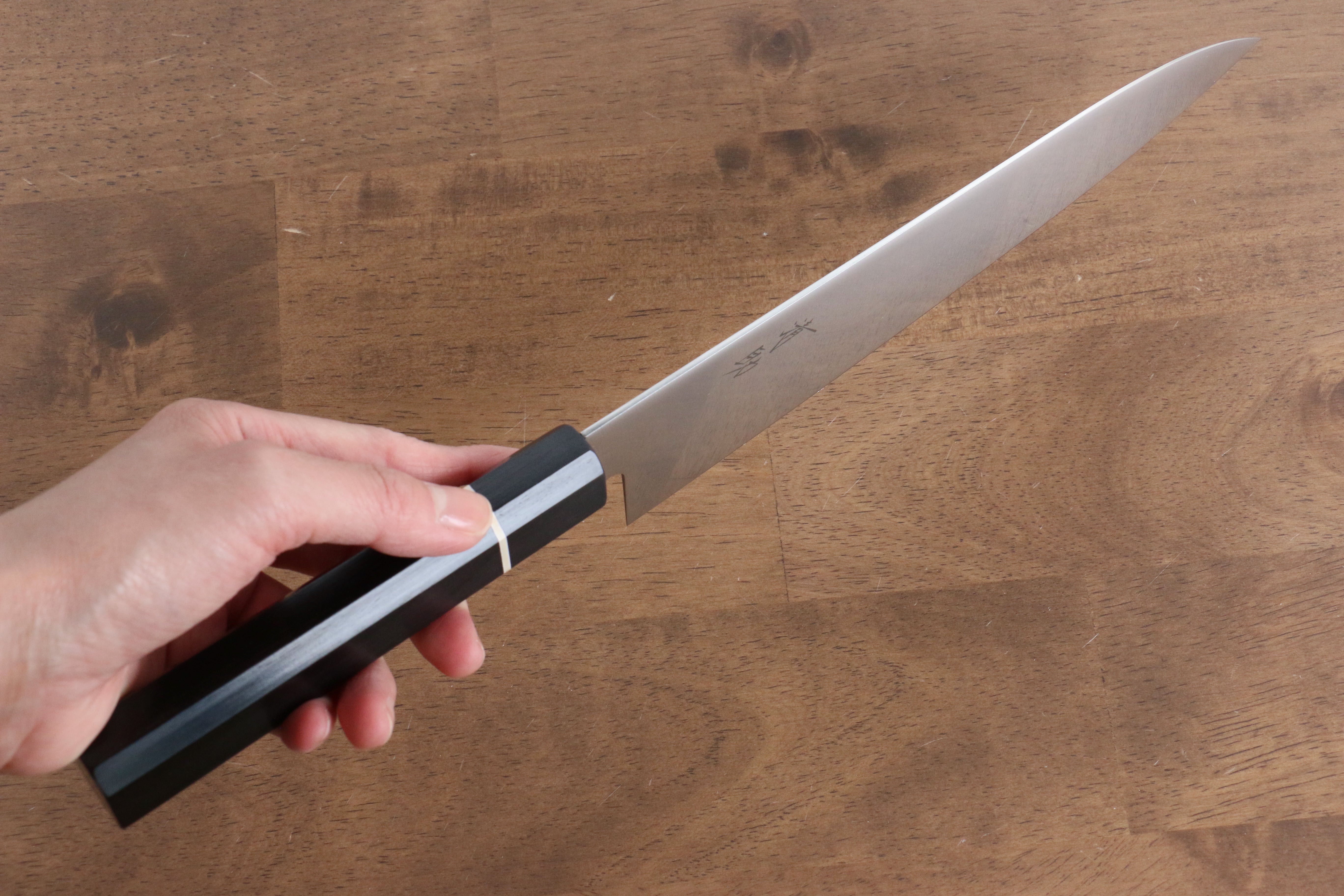 Premium Seisuke Molybdenum Gyuto 210mm Chef Knife - Japanese Black Pakkawood Handle - Professional Kitchen Knife for Sushi, Meat Cutting & Vegetable Chopping