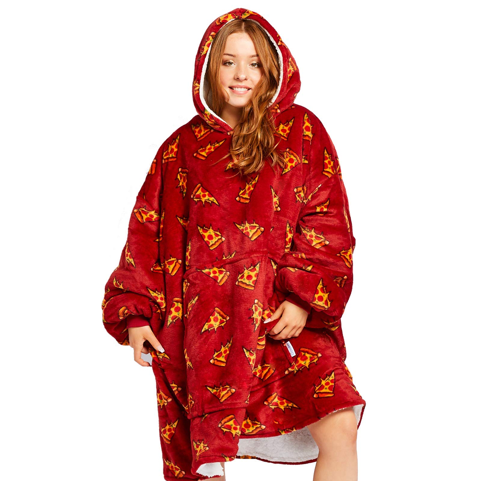 Premium Wearable Blanket Hoodie for Adults - Soft Sherpa Oodie Oversized Hooded Blanket for Women & Men | Cozy Loungewear for Netflix, Gaming & Winter Nights