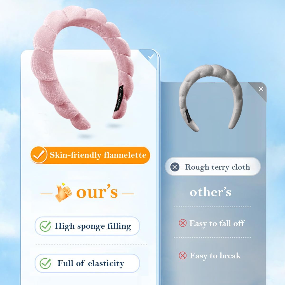 3 Pack Non-Slip Spa Headbands for Women - Soft Makeup & Skincare Hairbands for Face Washing, Shower, Makeup Removal | Perfect for Daily Skincare Routine, Spa Days & Beauty Treatments (Pink)
