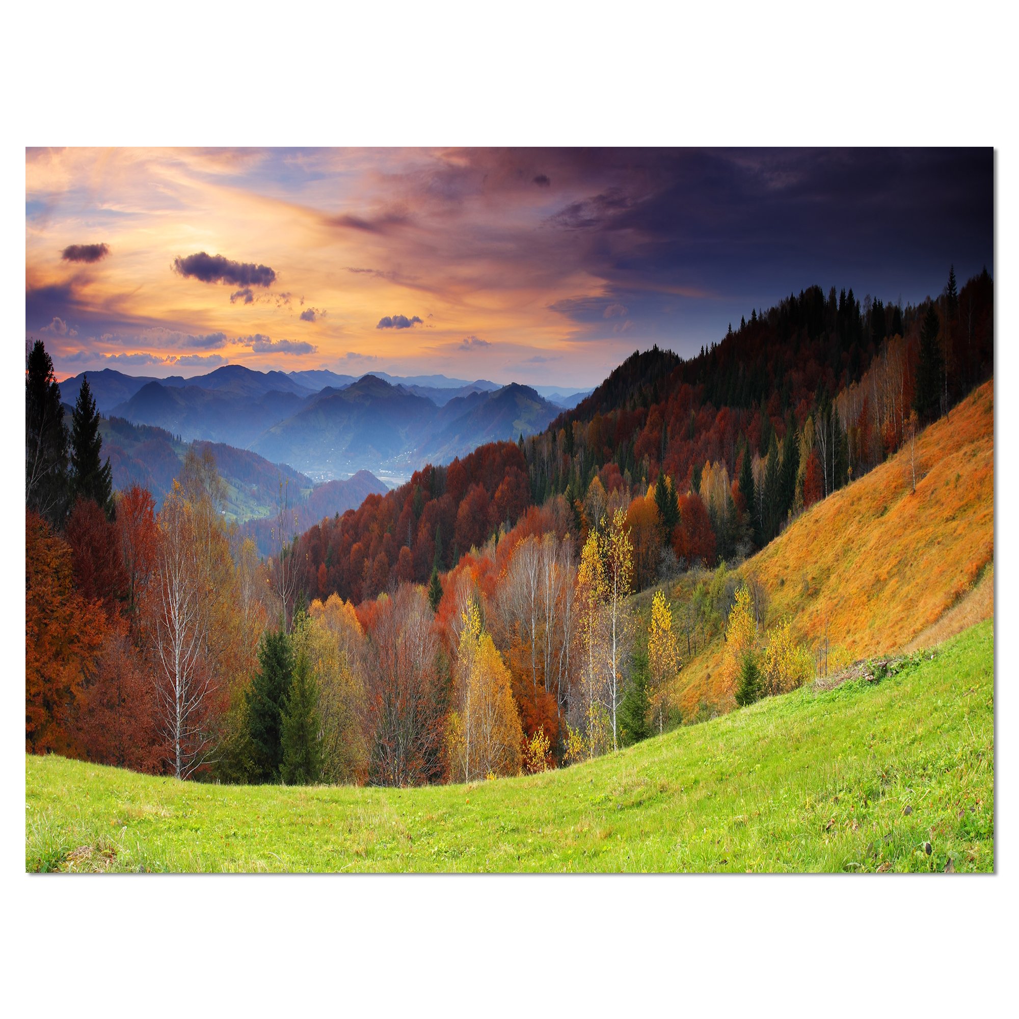 Stunning Mountain Sunrise Landscape Photography Canvas Print - Nature Wall Art for Living Room, Bedroom & Office Decor