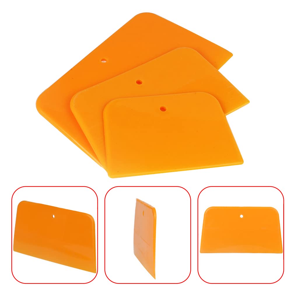 15-Piece Hard Plastic Body Filler Spreader Set - 4/5/6 Inch DIY Auto Body Repair Tools for Car Bondo, Crafts & Painting (Orange) - Perfect for Auto Body Shops, DIY Enthusiasts & Professional Painters