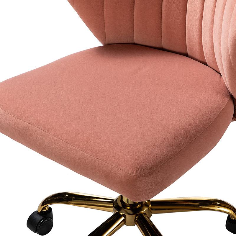 Premium Chandra Velvet Office Chair - Ergonomic Executive Desk Chair with Lumbar Support for Home & Office Workspaces - Comfortable Modern Computer Chair for Long Hours of Sitting