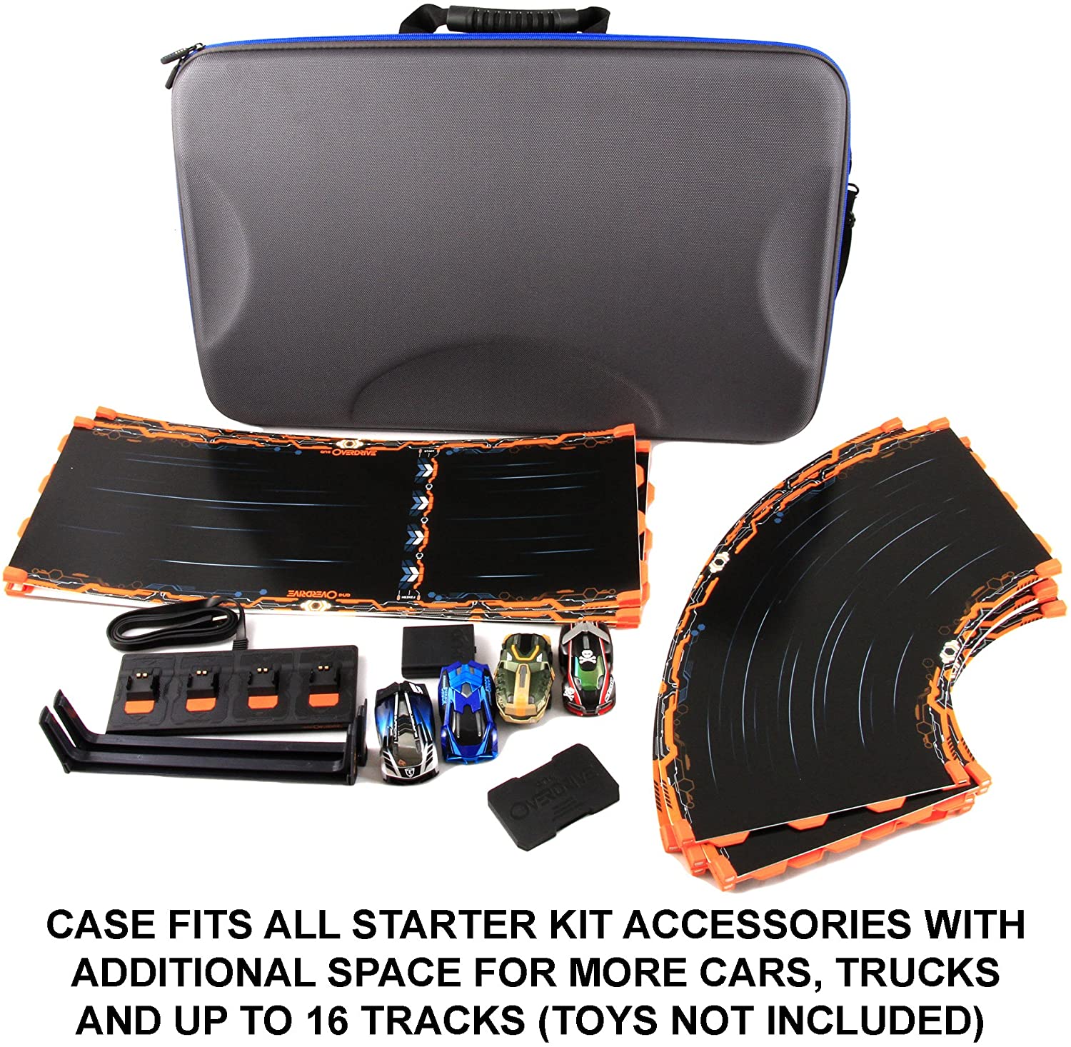 CASEMATIX Garage Box Storage Case for Anki Overdrive Starter Kit - Holds Tracks, Supercars & Charging System - Durable Organizer for Racing Game Accessories - Perfect for Home Play & Travel Storage