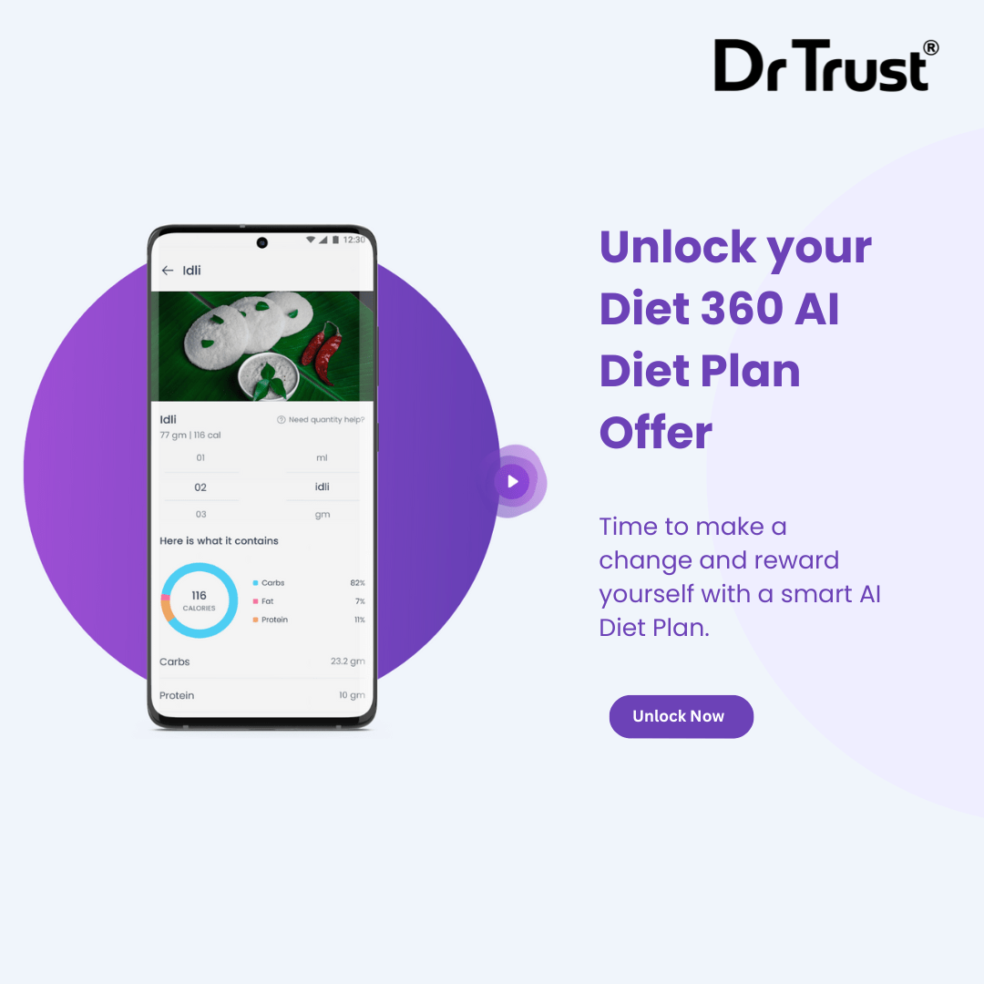 Dr Trust USA AI Diet Plan - Personalized Weight Loss & Nutrition App for Healthy Lifestyle | Track Meals, Exercise & Achieve Fitness Goals at Home or Gym