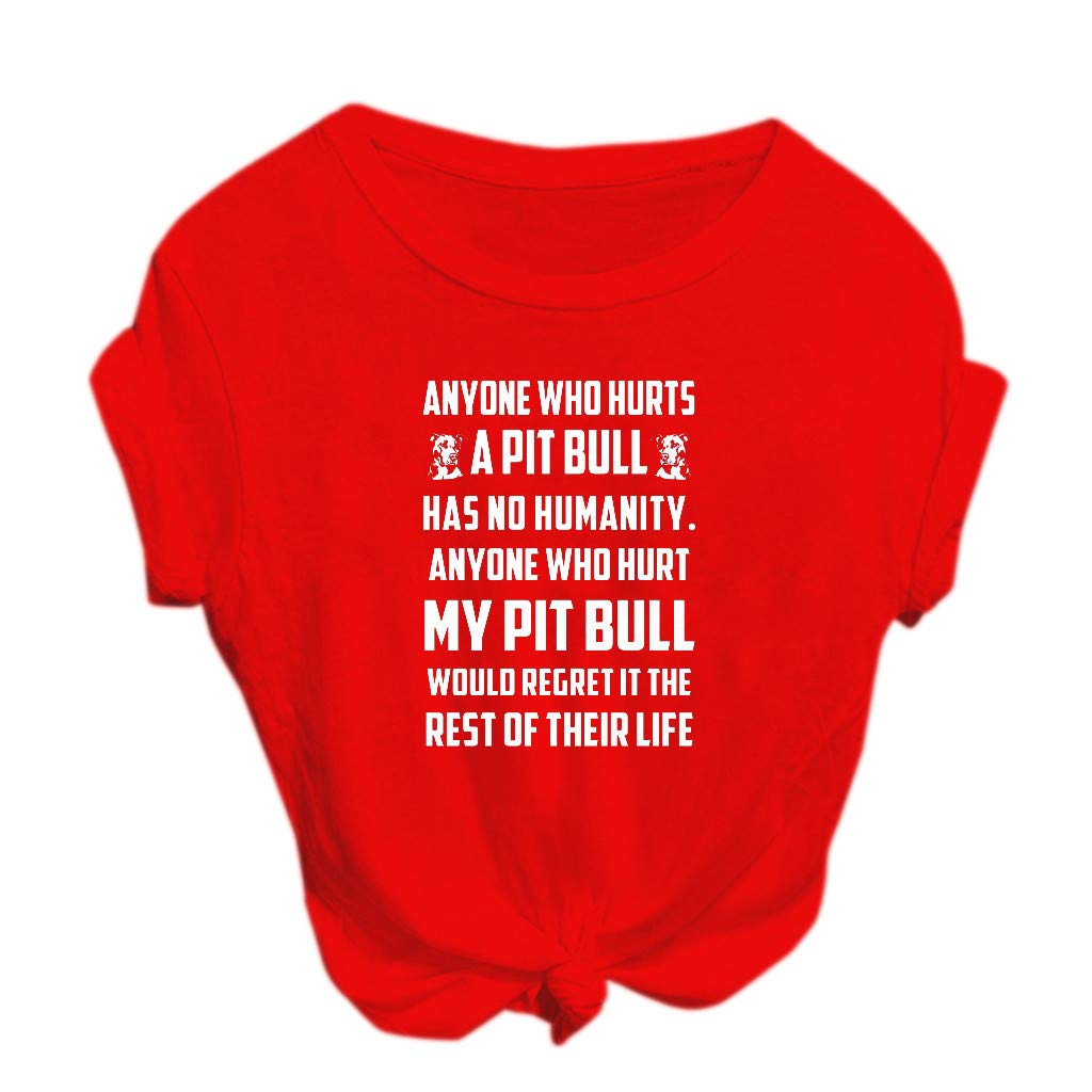 Funny Sarcastic Graphic Tees for Women - Dog Mom T-Shirt with Pit Bull Lover Sayings | Casual Wear, Gift for Dog Owners, Pet Lover Outfit