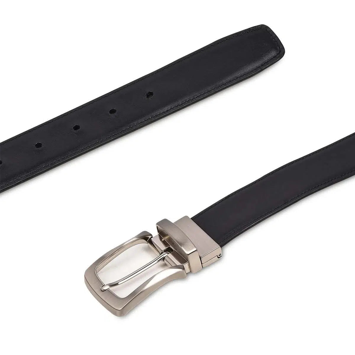 CS241VE Genuine Deer Leather Reversible Belt for Men - Brown Casual Dress Belt - Perfect for Office, Business & Formal Wear