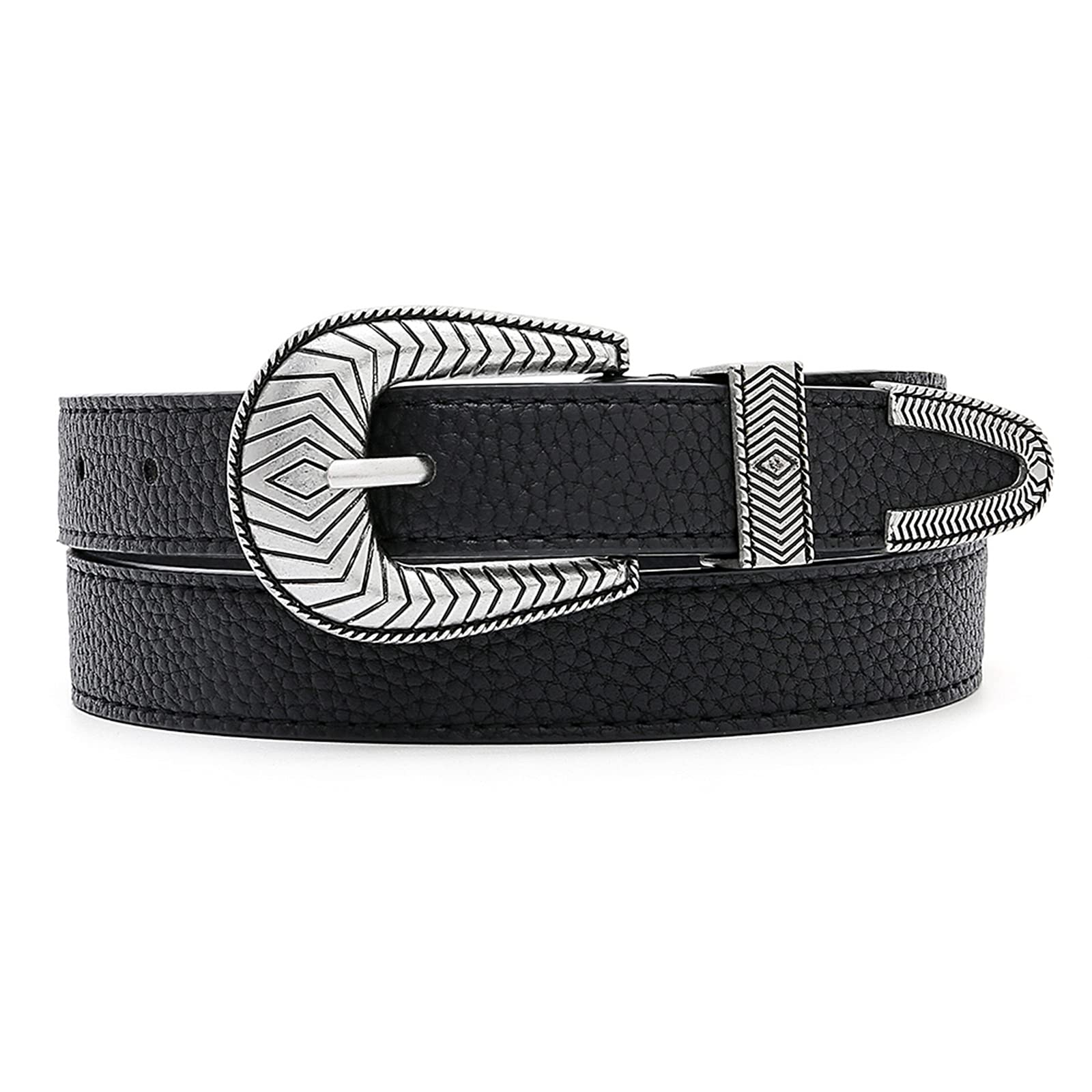 Tanpie Women's Vintage Western Belt - Stylish Black Waist Belt for Jeans, Pants & Dresses | Perfect for Casual Outfits, Western Fashion & Everyday Wear
