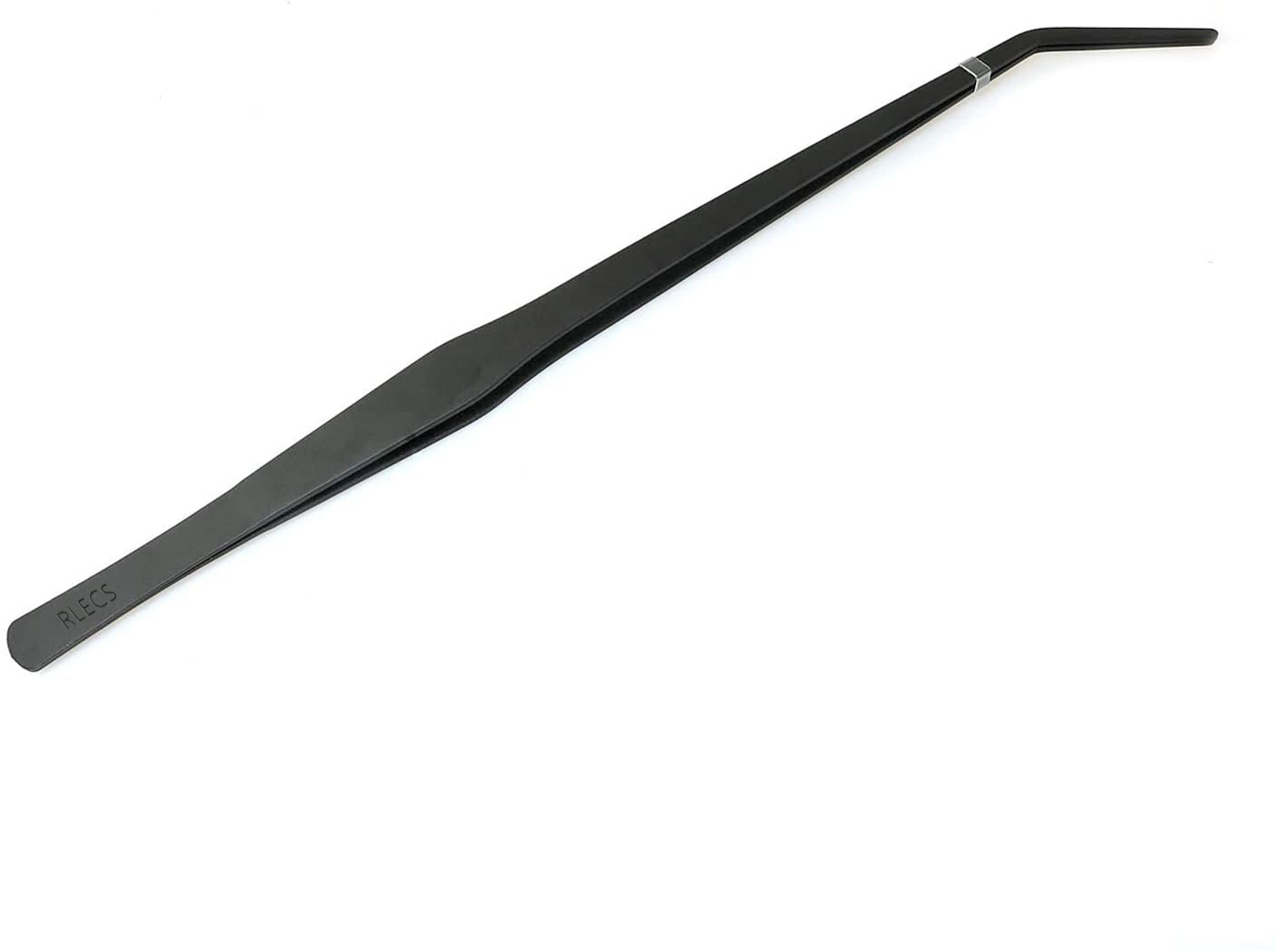 RLECS 15 Inch Stainless Steel Aquarium Tweezers - Curved Non-Slip Fish Tank Cleaning Tool with Carbonation Protection Coating | Perfect for Aquascaping, Plant Trimming, and Fish Feeding Accessories