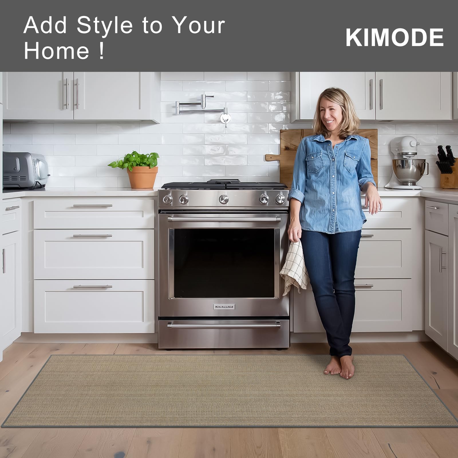 KIMODE Non-Slip Washable Kitchen Runner Rug 30