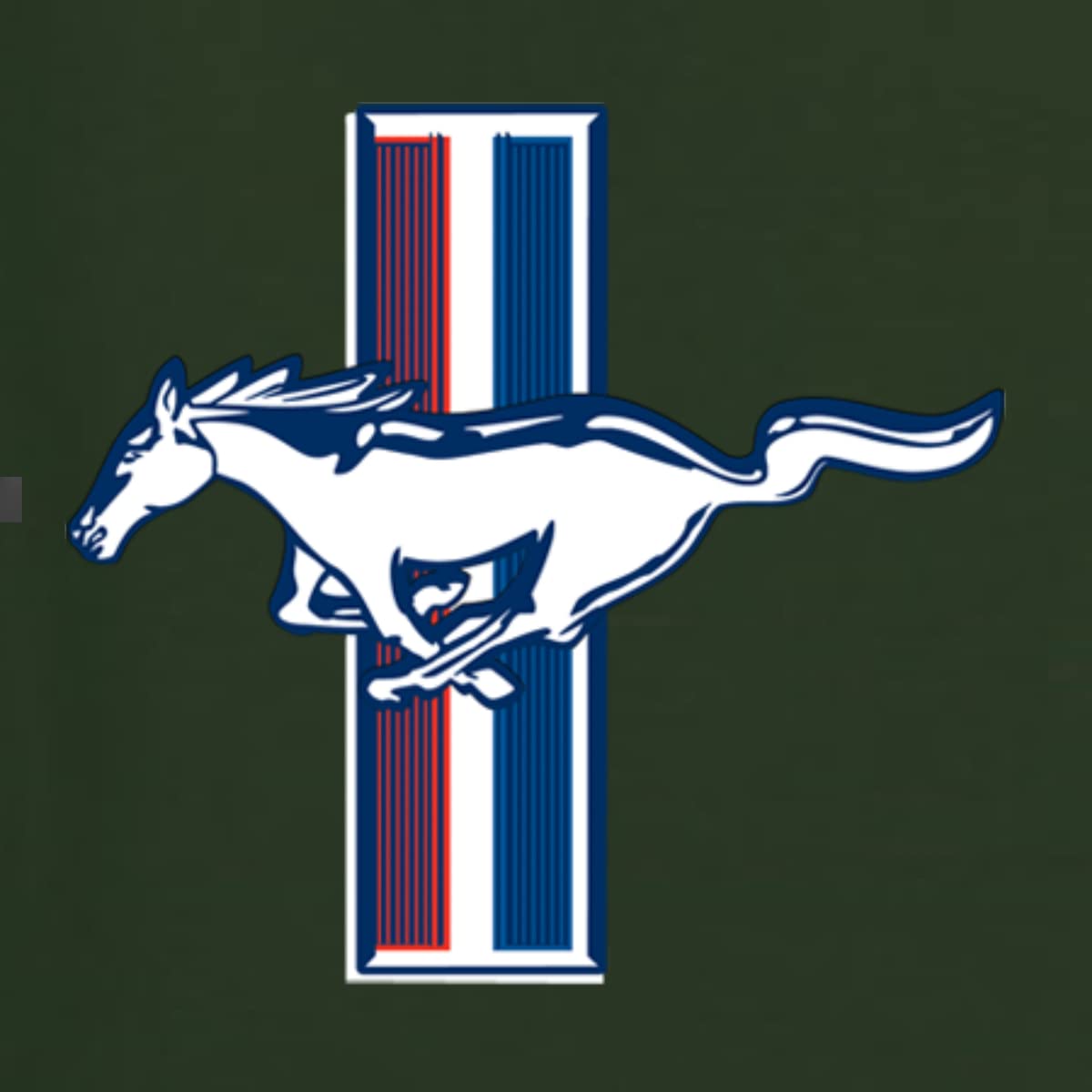 Vintage Ford Mustang Retro USA Logo Classic Bar Cars & Trucks Men's Long Sleeve T-Shirt - Perfect for Car Enthusiasts, Casual Wear & Automotive Events