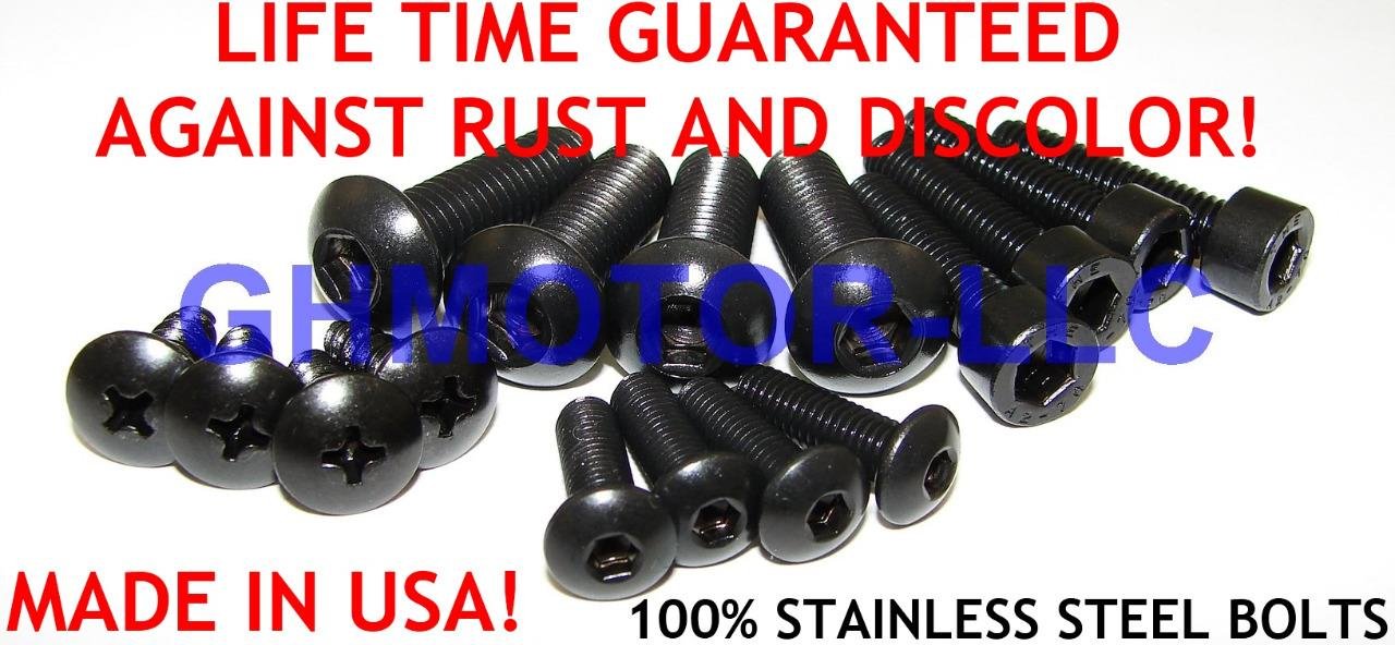 GSX1300R Hayabusa Fairing Bolt Kit (2008-2018) - Black | Motorcycle Repair & Maintenance