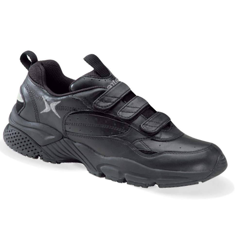 APEX 3-Strap X Walker Men's Walking Shoes Size 7 2E Wide Width US - Black & Light Grey | Comfortable Support for Walking, Hiking & Daily Wear