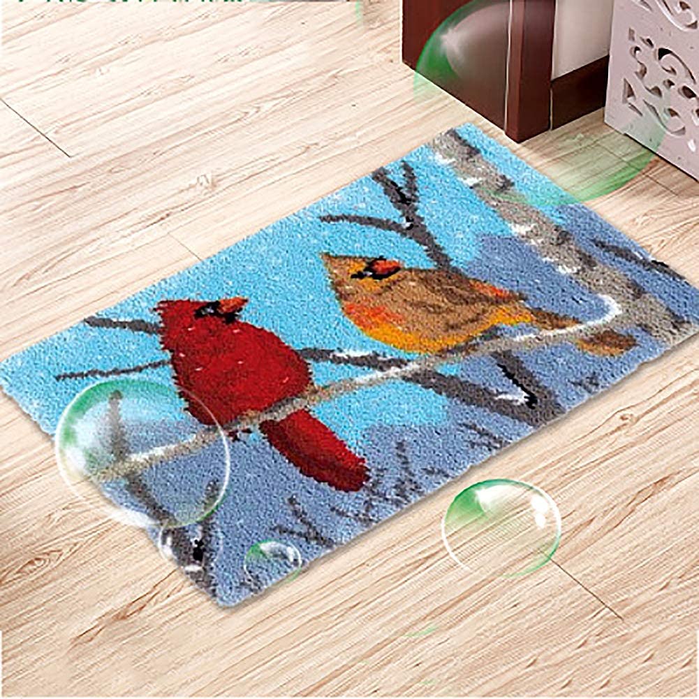 HMLOPX Latch Hook Kit for Beginners - DIY Needlework Rug Making Set with Crochet Hook, 80x50cm Shaggy Carpet for Home Decor - Perfect Gift for Family, Friends & Kids | Great for Living Room, Bedroom & Nursery Decor