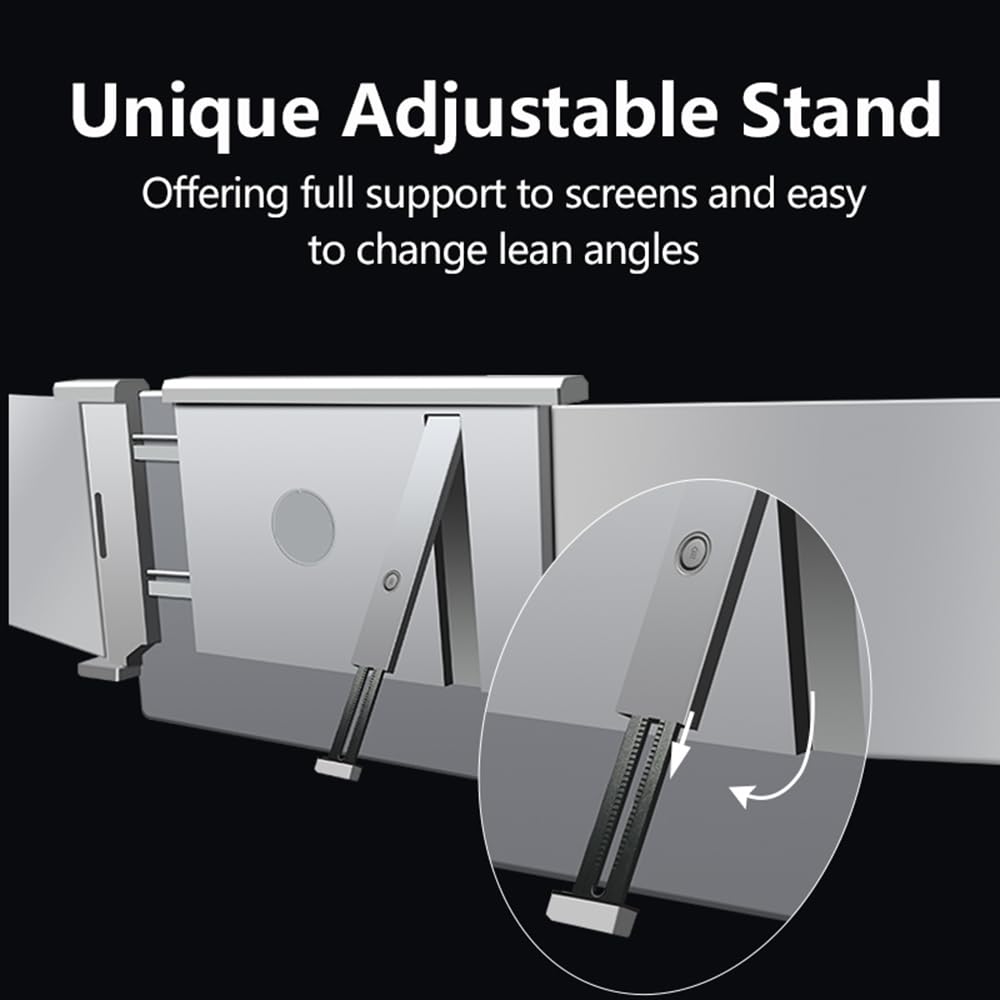 14 Inch Portable Triple Monitor for Laptop - FHD Expansion Screen with 1 Cable for 2 Displays - Compatible with Windows & MacOS for 13.3-16.5 Inch Laptops - Perfect for Work, Gaming & Multitasking