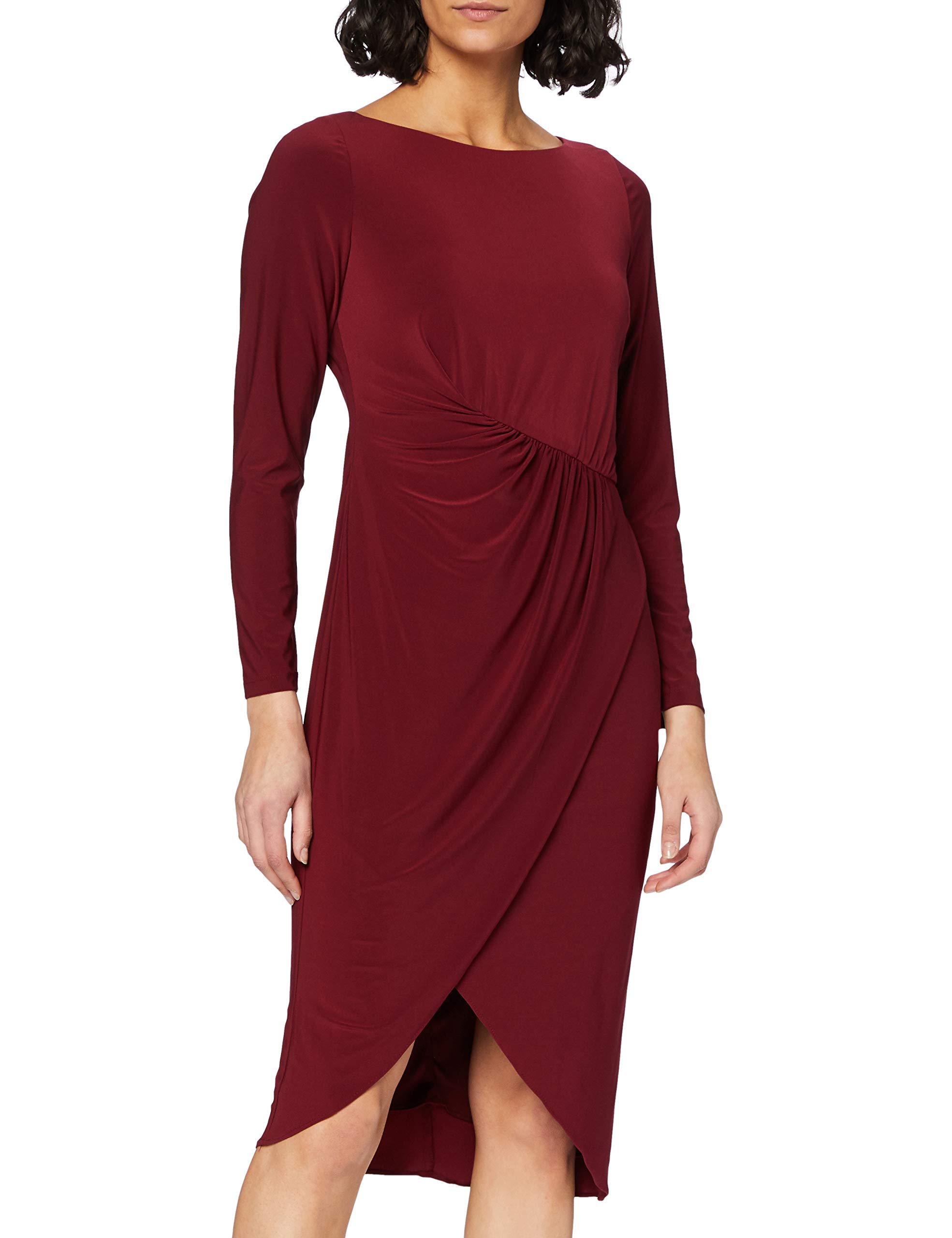 Adrianna Papell Women's Long Sleeve Matte Jersey Wrap Dress - Elegant Formal & Evening Wear for Parties, Weddings & Special Occasions