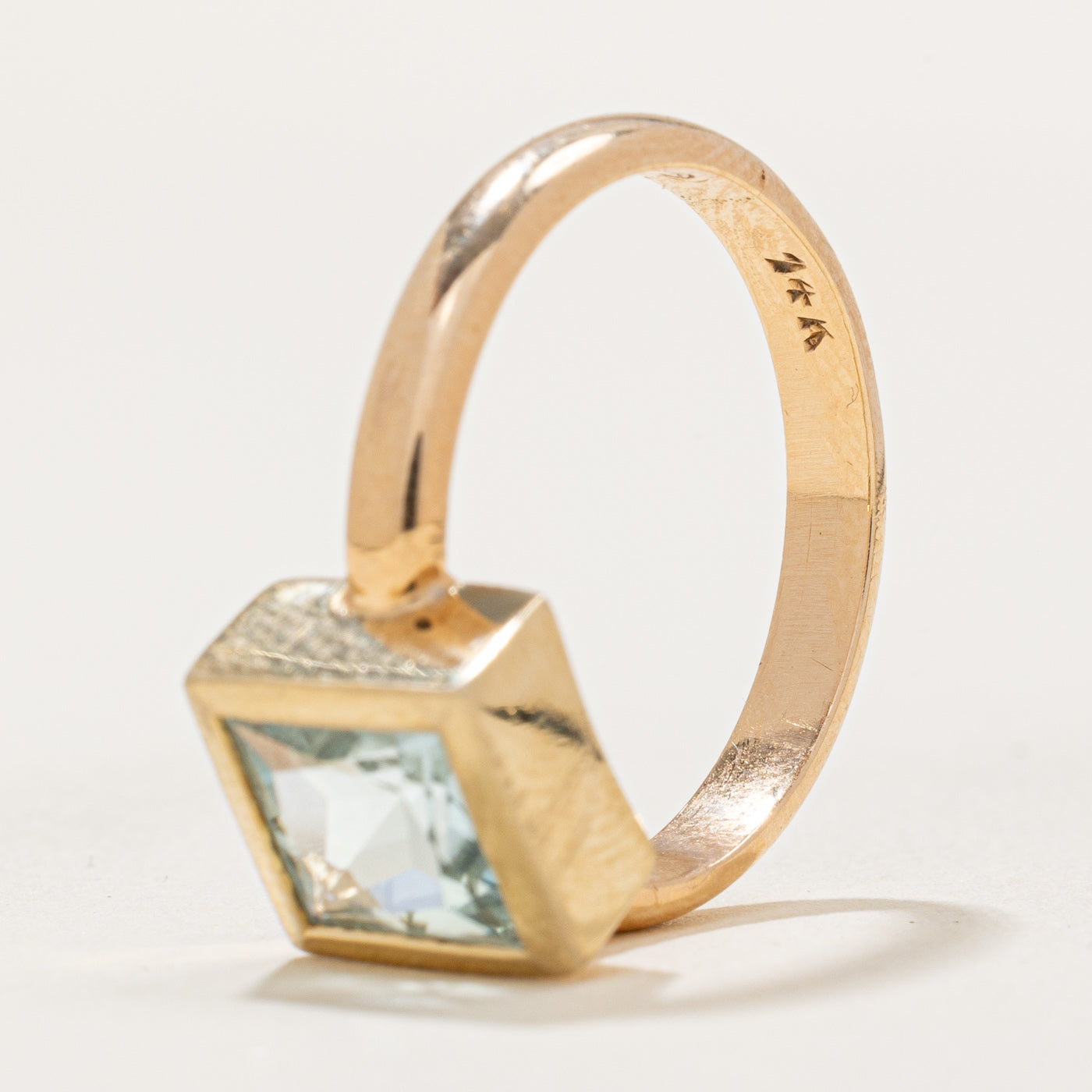 1.30ct Bezel Set Square Cut Aquamarine Ring - Size 6.75 | March Birthstone Jewelry | Elegant Engagement, Anniversary & Gift for Her | Perfect for Weddings, Parties & Special Occasions