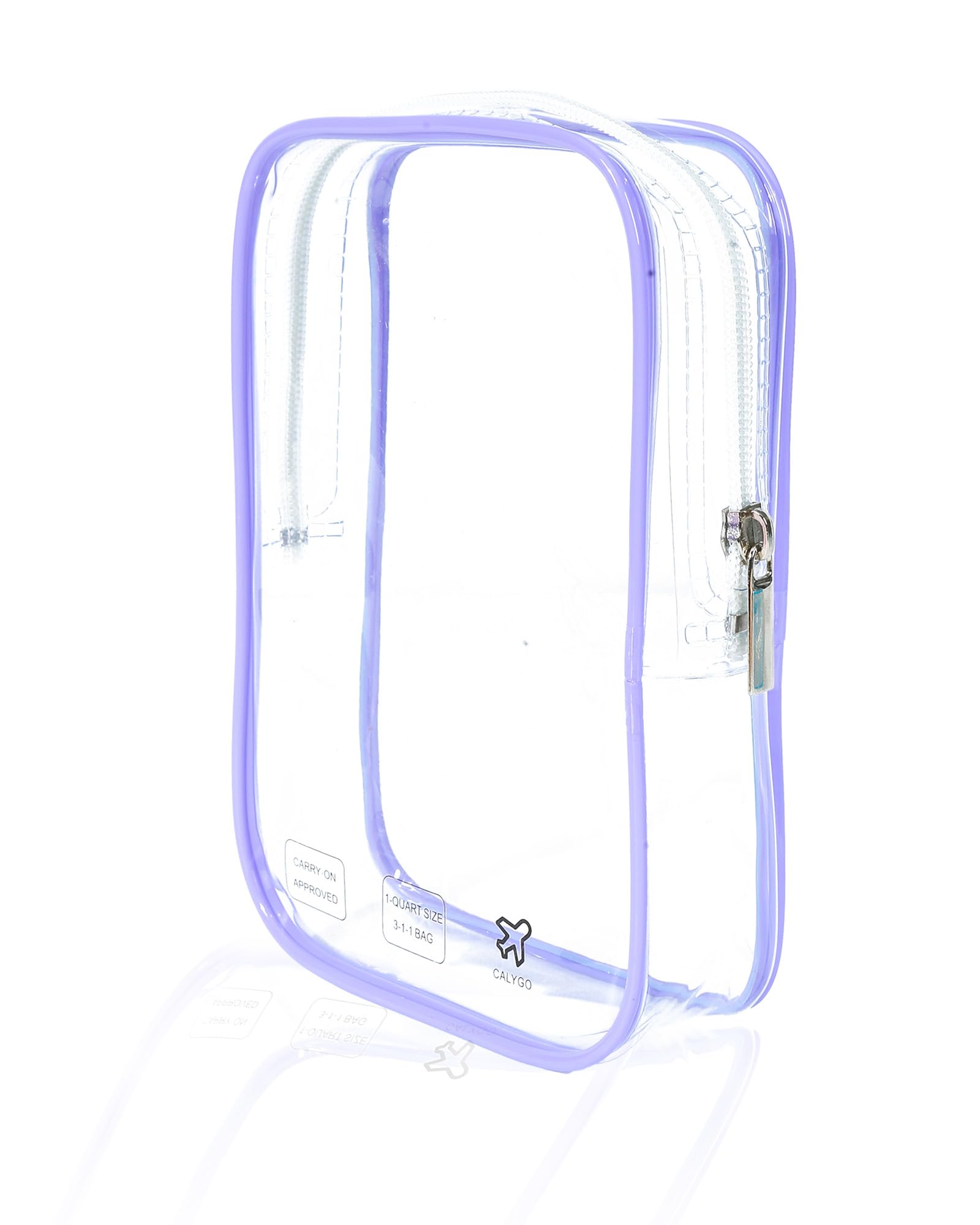 TSA Approved Quart Size Travel Toiletry Bag - Purple Leak Proof Cosmetic Organizer for Airplane Essentials, Long Flights & International Travel - Perfect for Carry-On Luggage & Weekend Getaways