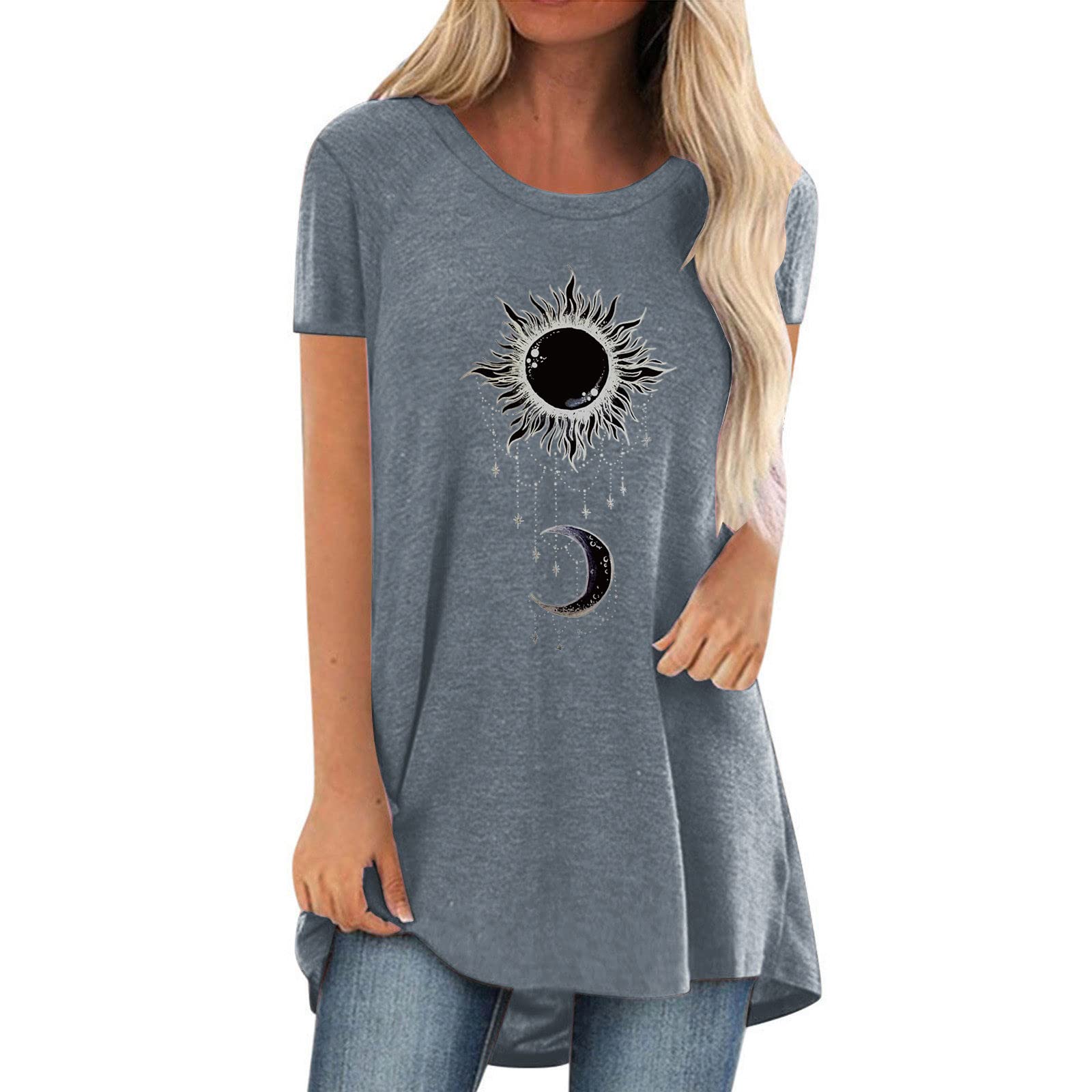 HRAPDA Women's Casual Tops - Cute Summer Short Sleeve Blouse for Outings & Daily Wear
