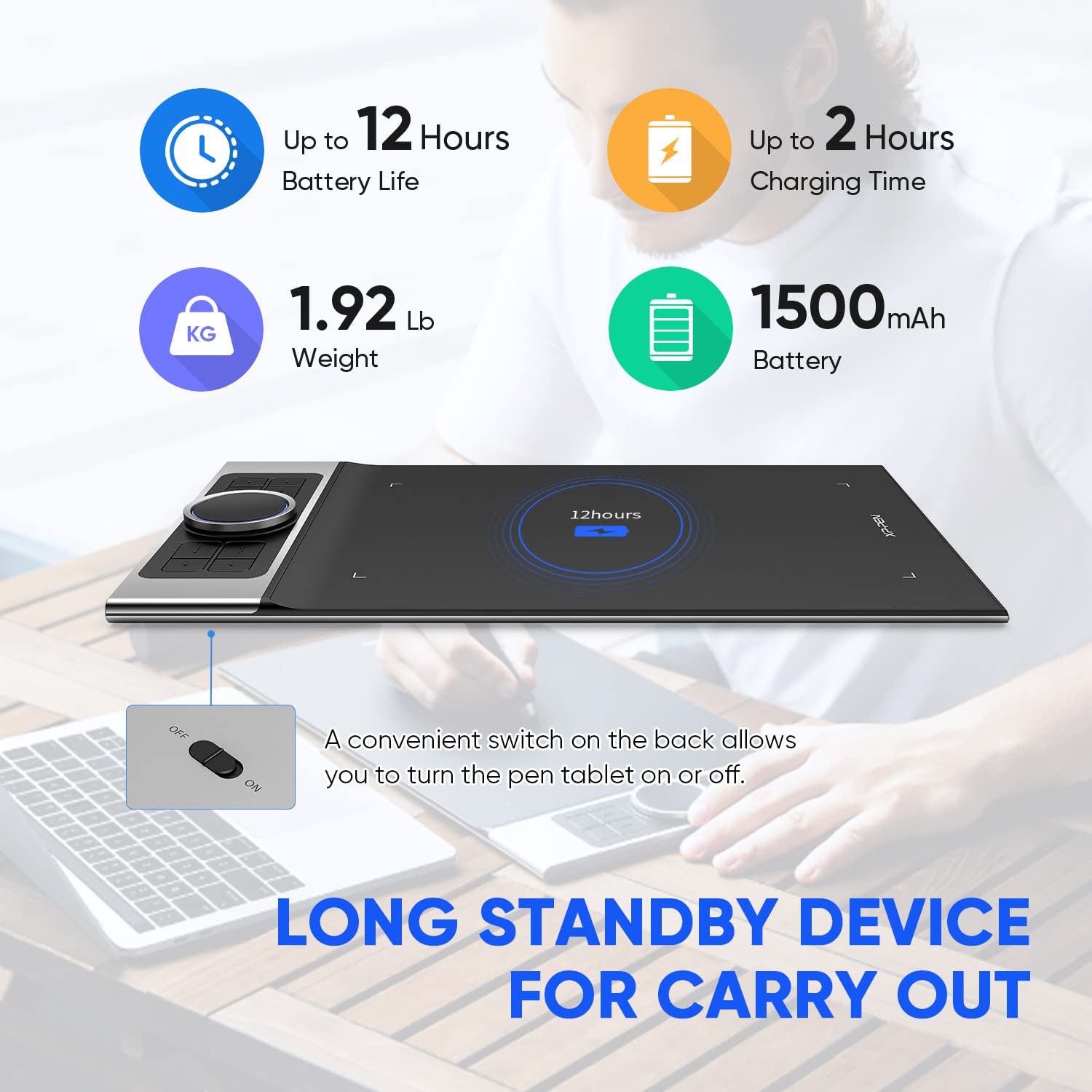 XP-PEN Deco Pro Bluetooth Graphics Tablet - Wireless Drawing Tablet with Stylus for Digital Art, Design, and Online Teaching (Deco Pro MW) | Perfect for Artists, Designers, and Remote Learning Scenarios