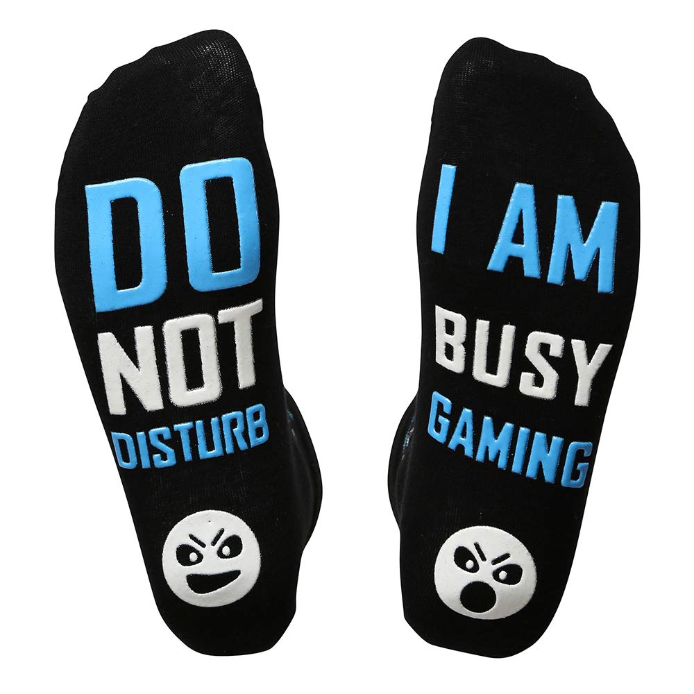 Gamer Socks for Men, Boys & Teens - Fun & Novelty Gaming Gifts - Do Not Disturb I'm Gaming Socks - Perfect for Esports, LAN Parties & Relaxing at Home