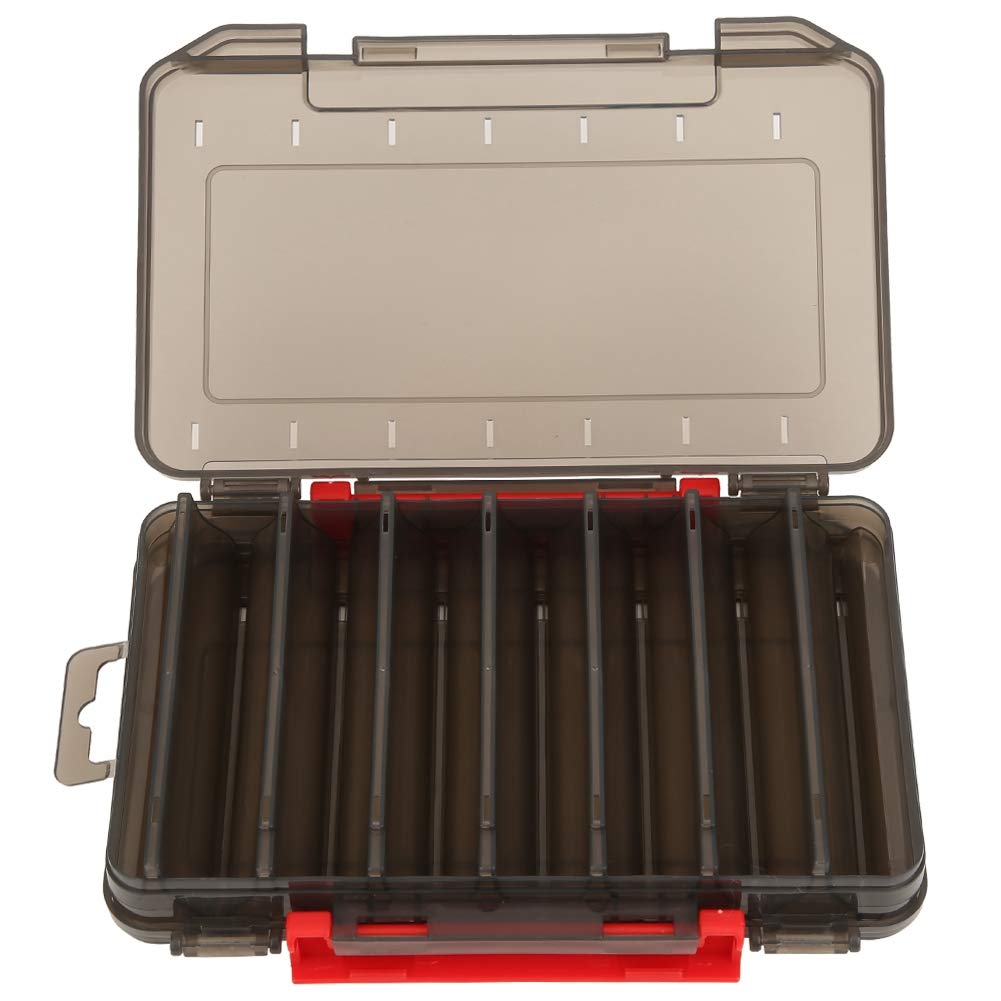 Transparent Double-Sided Fishing Tackle Box - Plastic Lure Storage Organizer with Tackle Tray | Perfect for Bass, Trout & Saltwater Fishing Gear Organization