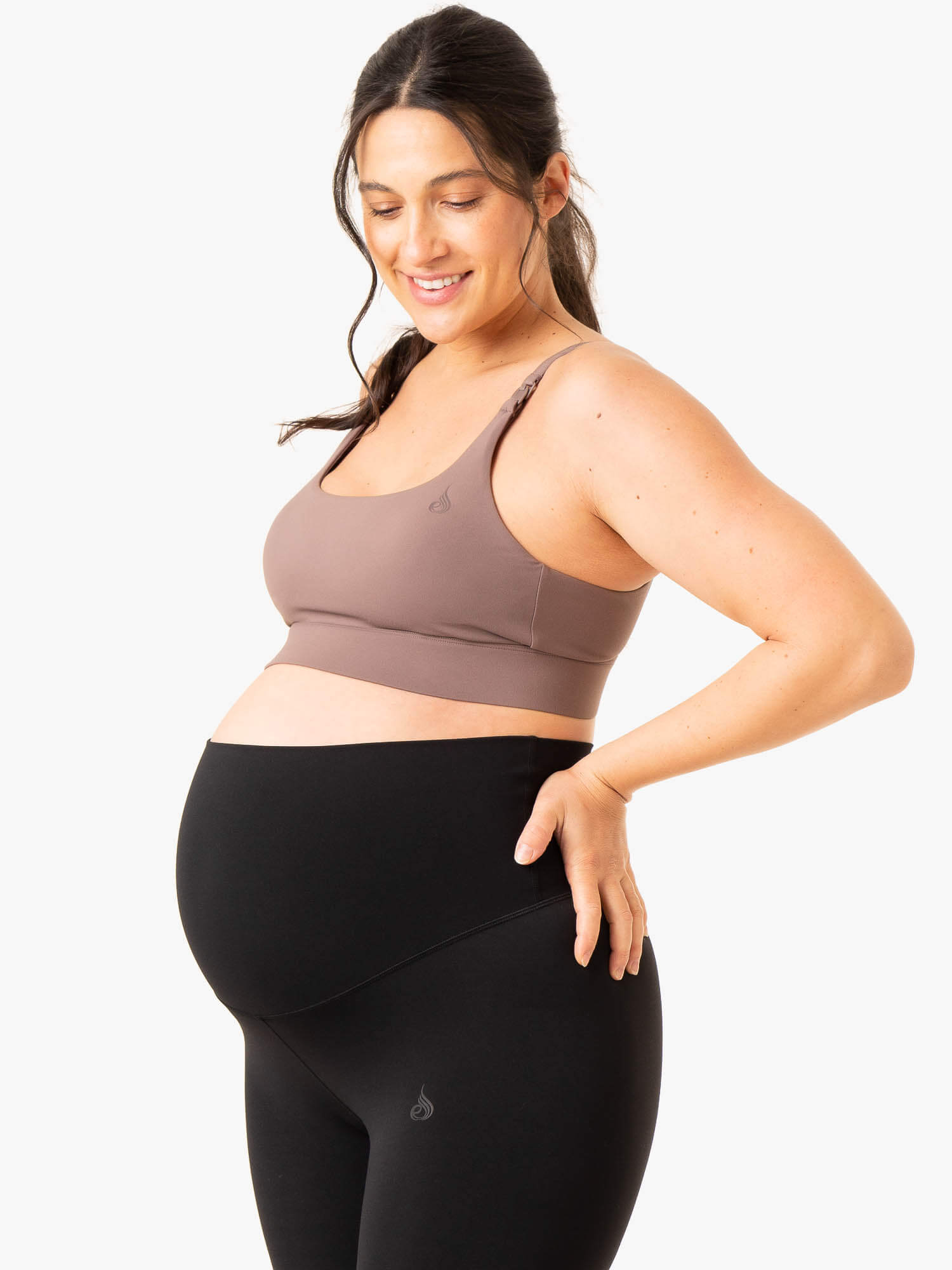 High Impact Active Bump Sports Bra for Women - Chocolate Brown - Perfect for Running, Yoga & Gym Workouts