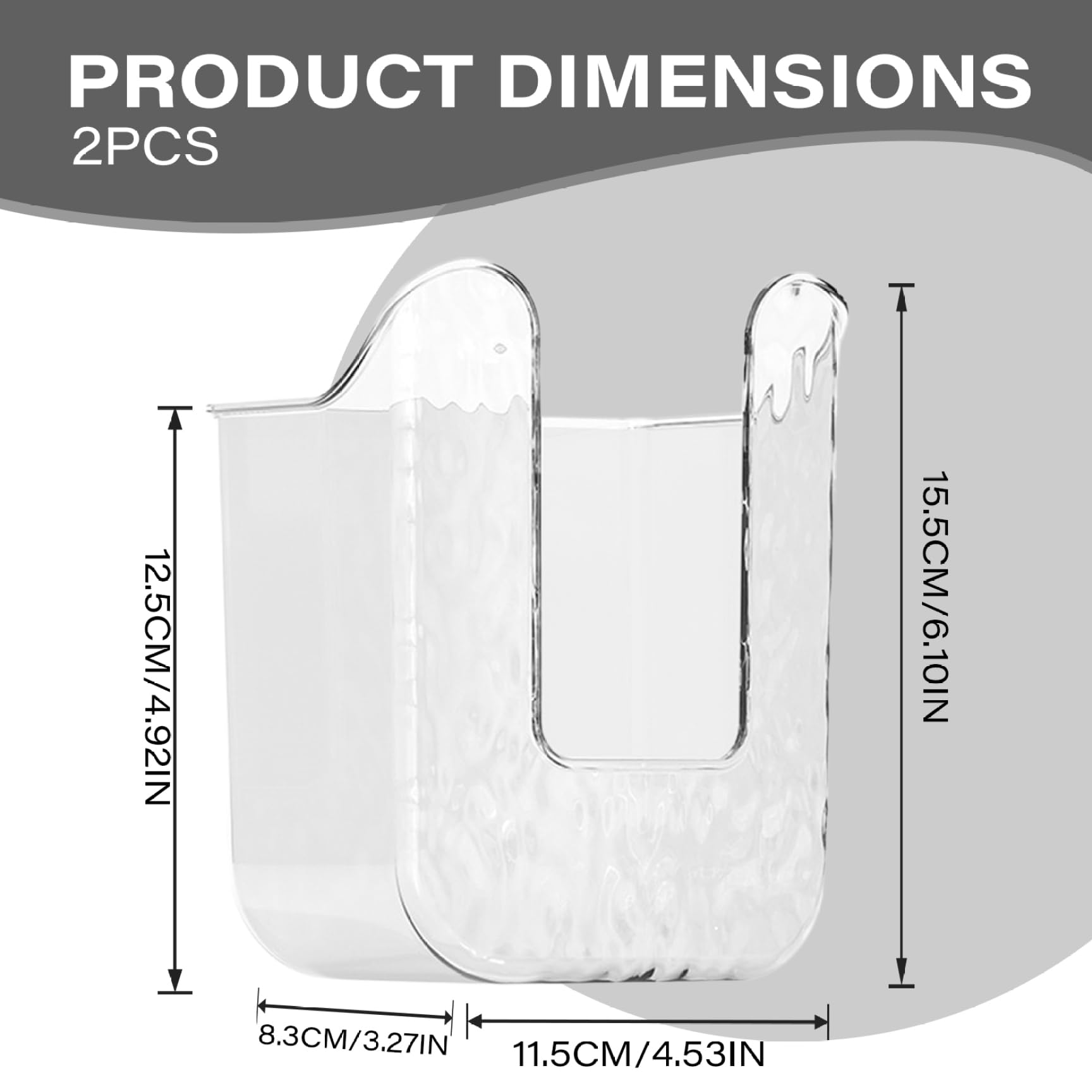 2Pcs Clear Acrylic Wall Mounted Wet Wipes Dispenser Box - No Punching Baby Wipes Holder for Kitchen, Bathroom & Bedroom | Easy Refillable Tissue Container for Baby Care, Makeup Removal & Household Cleaning