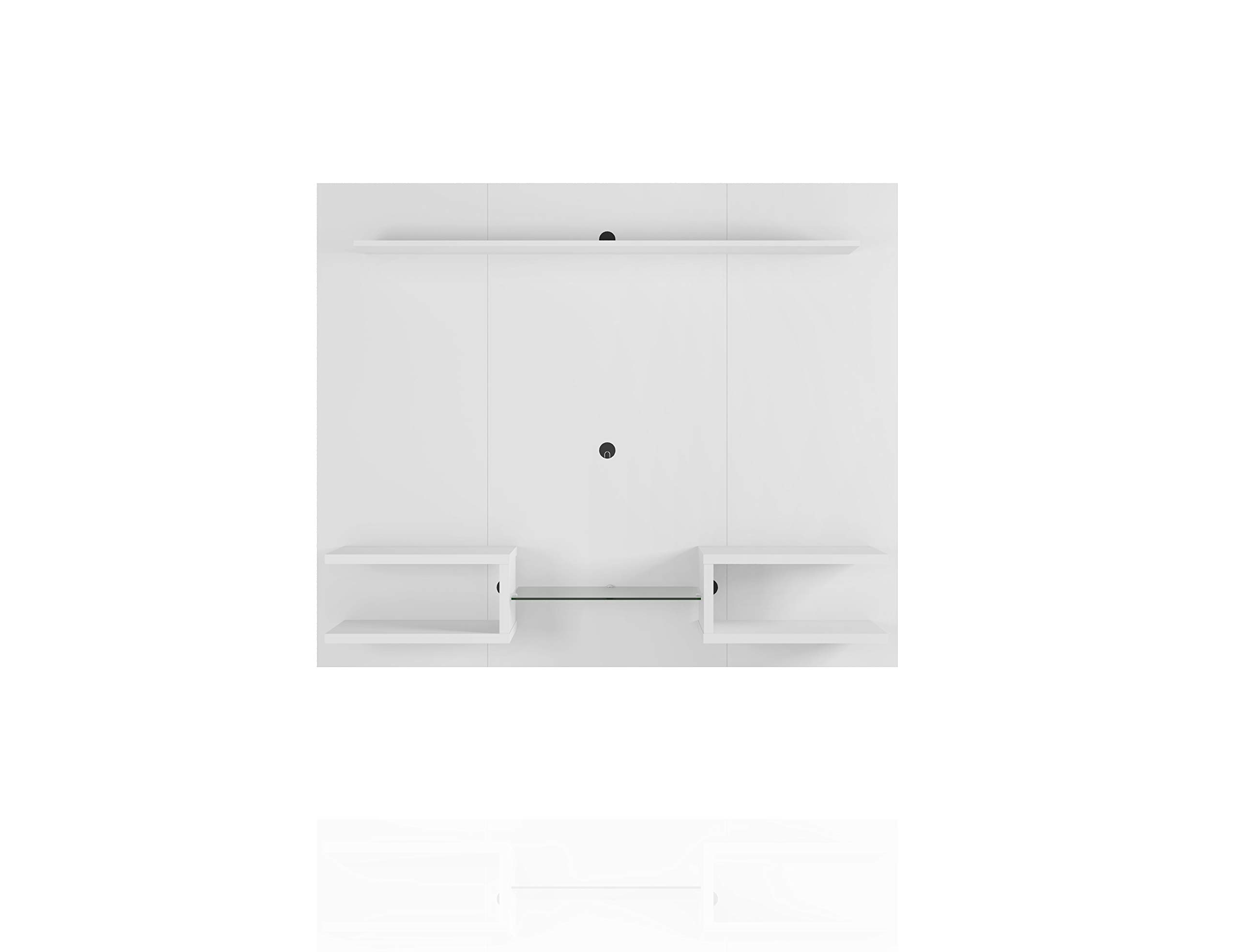 Floating TV Stand for 50 Inch TV - Wall Mounted Entertainment Center with Display Shelves & Cable Management - White Modern TV Console for Living Room, Bedroom & Home Theater
