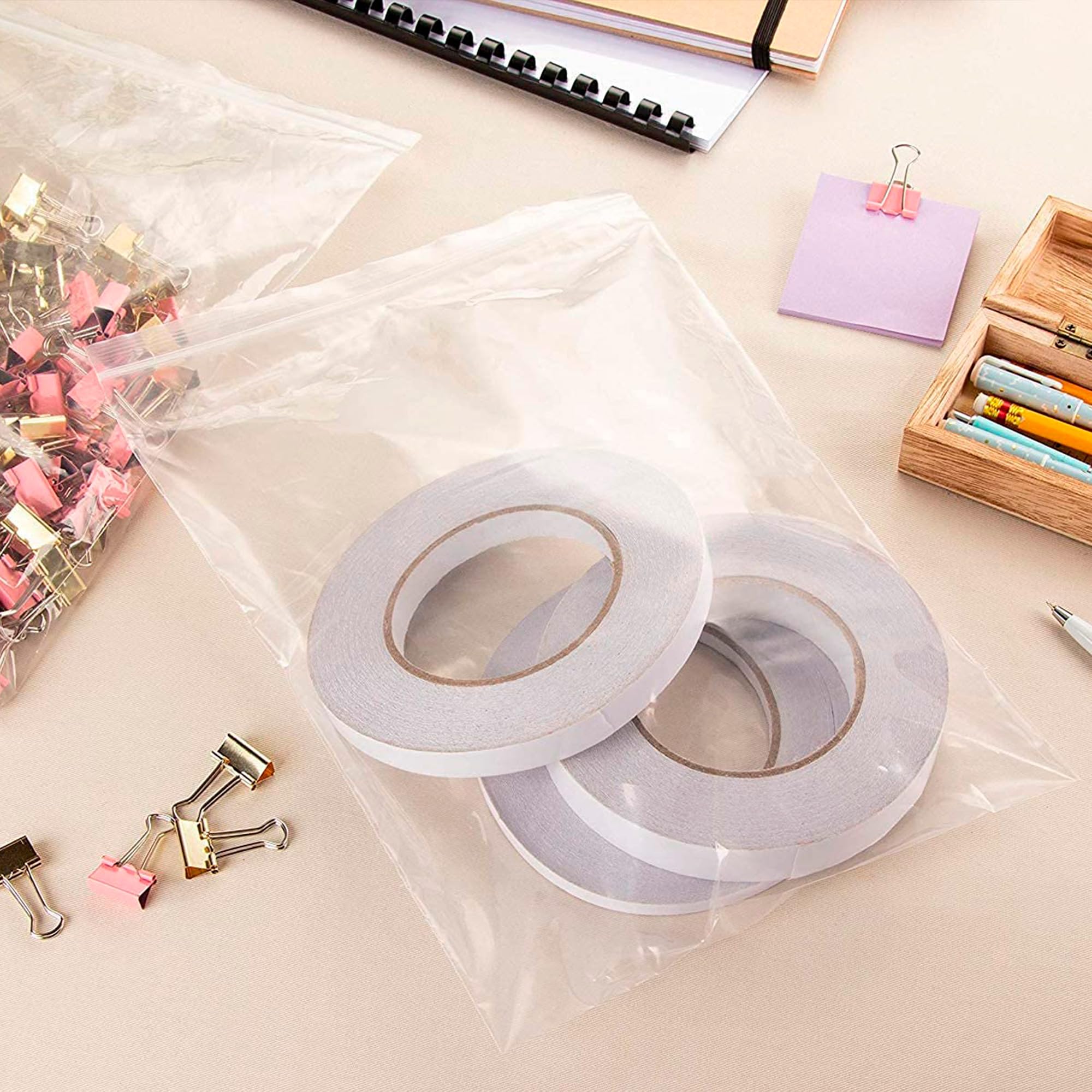 1000 Pack 7x9 Inch Clear Reclosable Zipper Bags | 2 Mil Thick Resealable Plastic Storage Bags | High Clarity Polypropylene Zip Top Bags for Food, Crafts, Office Supplies & Retail Packaging
