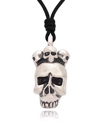 Gothic Skull-8-Pewter-Cotton