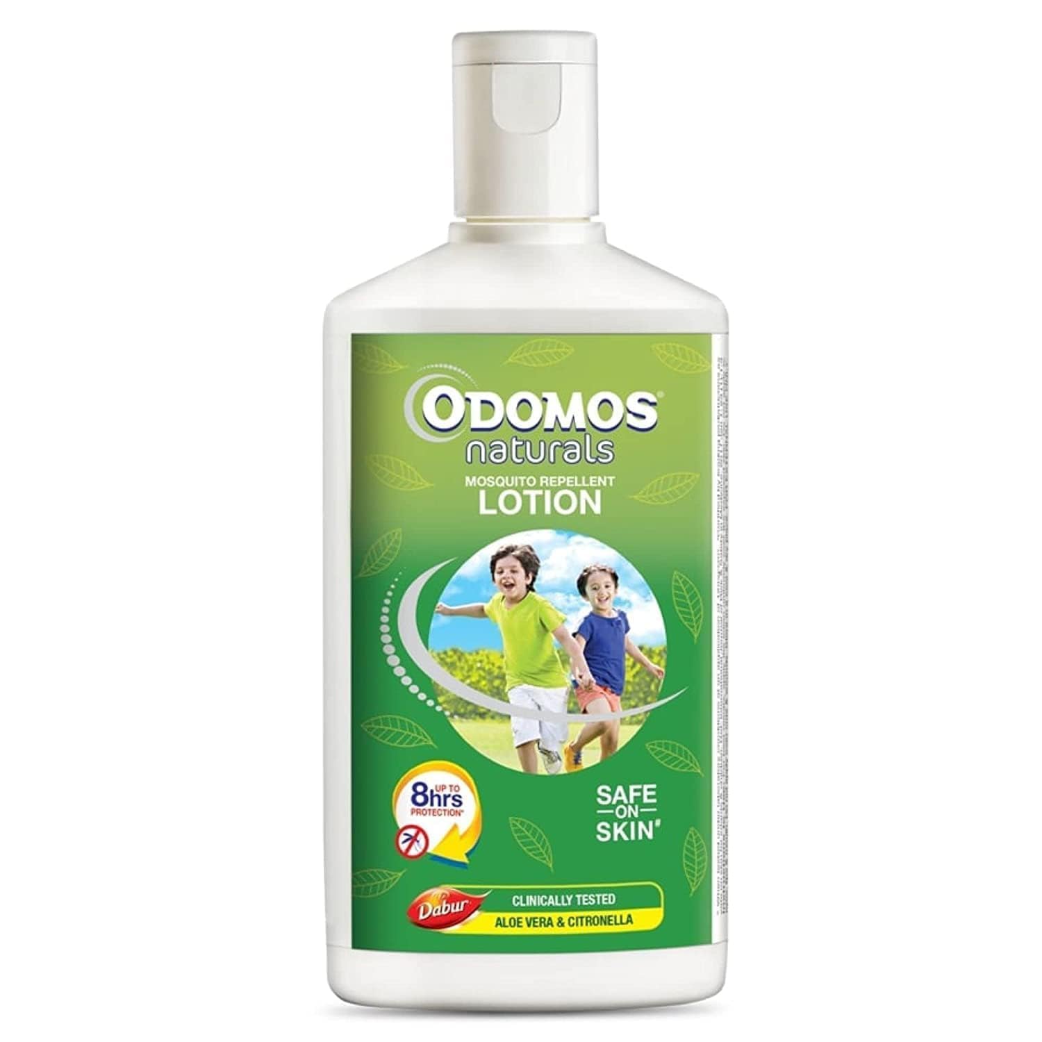 Dabur Odomos Naturals Mosquito Repellent Lotion 120ml - Clinically Tested, Pediatrician Approved for 8 Hours Protection | Safe for Skin & Kids | Prevents Dengue, Malaria, Chikungunya | Ideal for Outdoor Activities, Camping & Travel