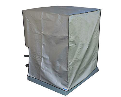 Comp Bind Technology Waterproof AC Cover for Lennox Merit 16ACX-024 - Grey Padded Protection (28.5''W x 28.5''D x 43.5''H) - Ideal for Outdoor Air Conditioning Units in All Weather Conditions