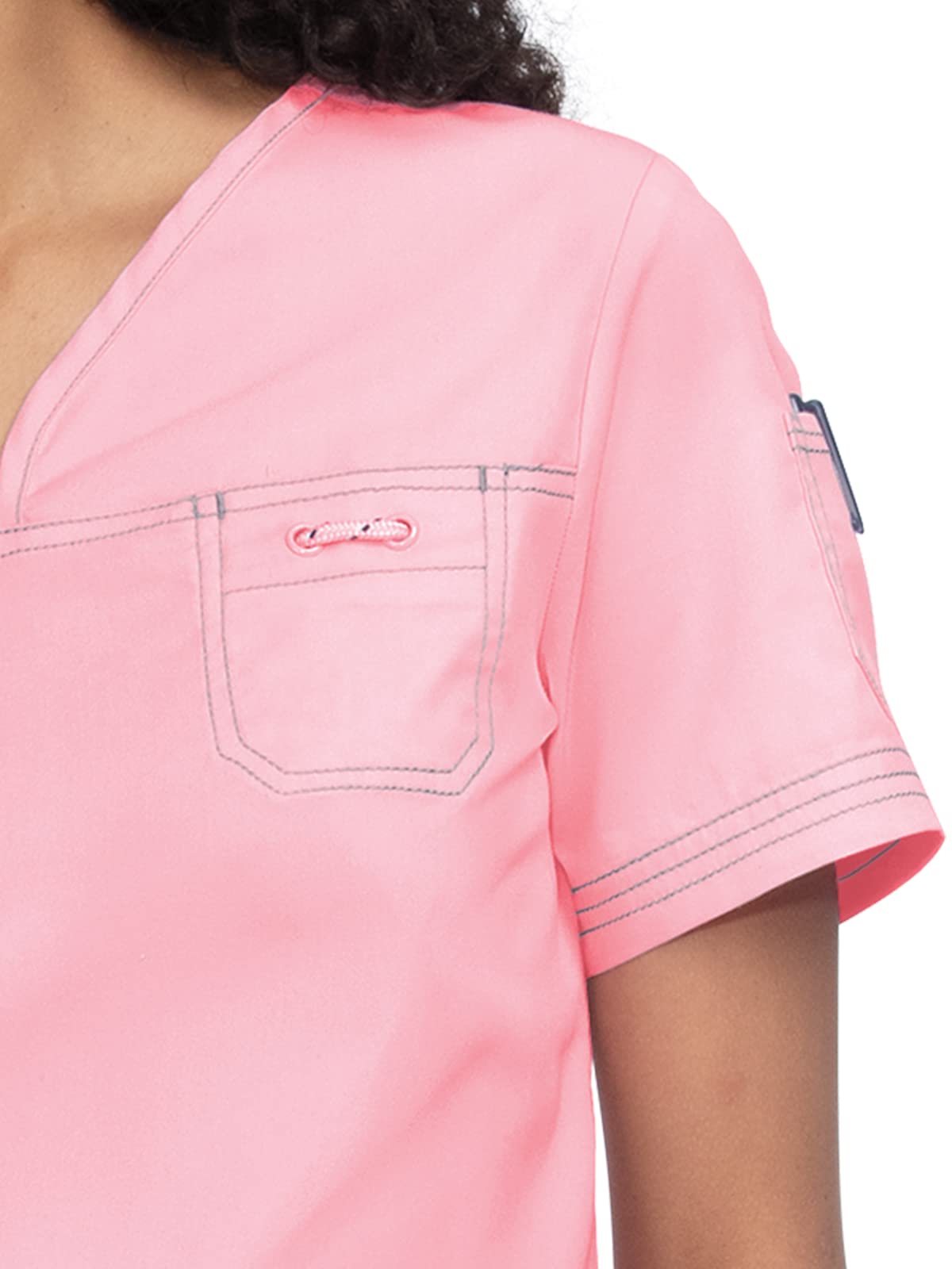 Stretch Georgia Top Sweet Pink - Women's Comfortable Stretchy Blouse for Casual Wear, Office, and Date Nights