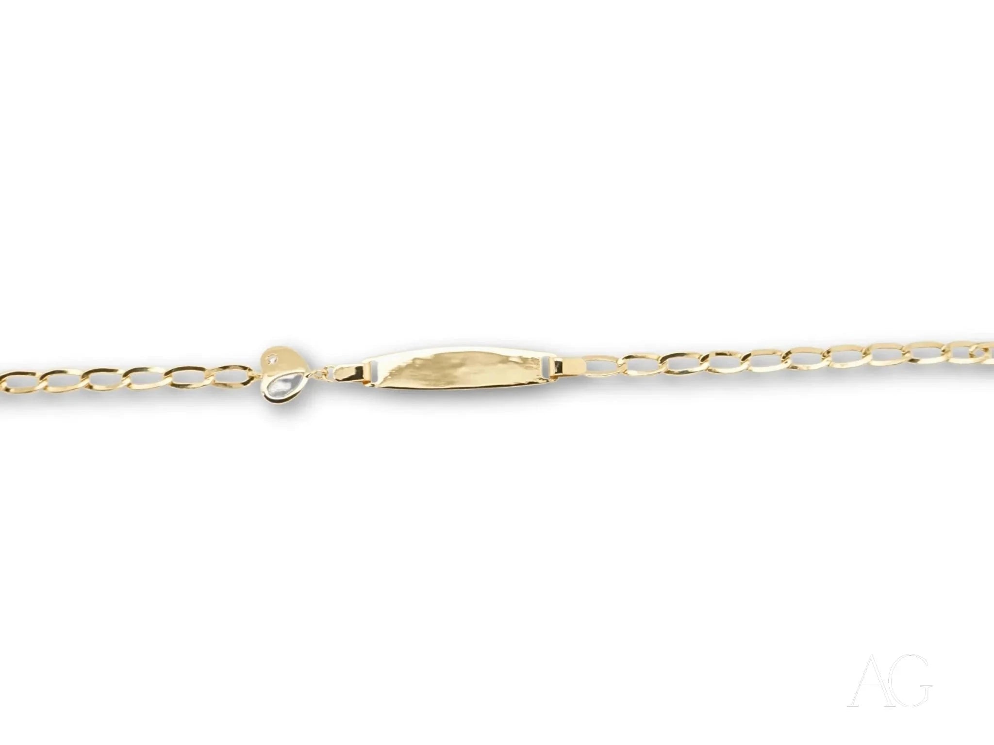 18K Gold Kids Heart Bracelet with Spring Ring Lock - Elegant Jewelry Gift for Girls, Birthday, Christmas & Special Occasions