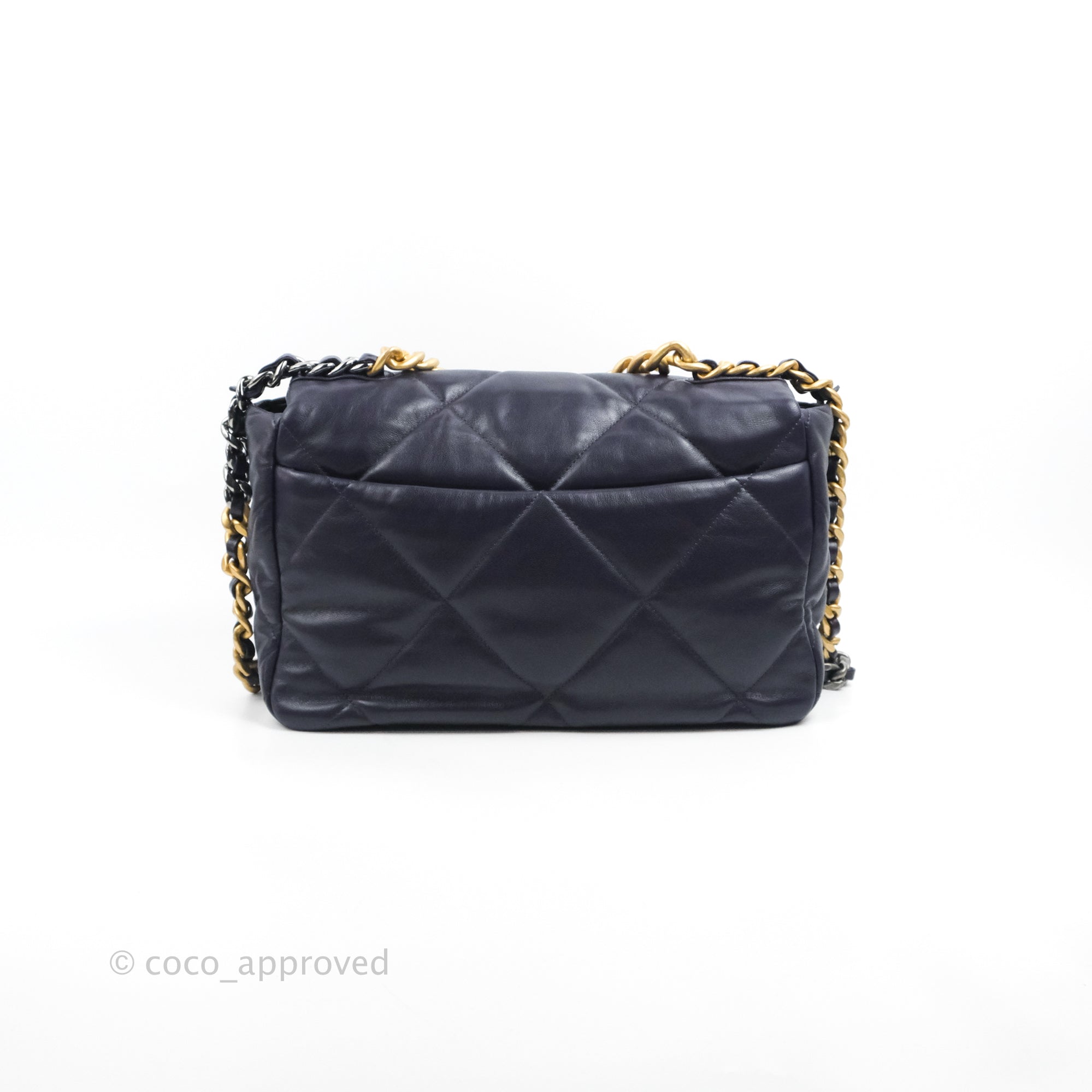 Chanel 19 Medium Flap Bag in Dark Purple with Mixed Hardware - Luxury Designer Handbag for Women, Perfect for Date Night & Special Occasions
