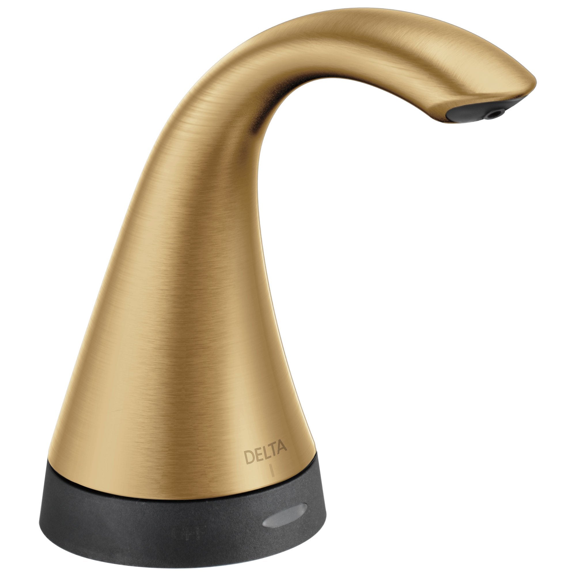 Delta Addison Collection Champagne Bronze Finish Transitional Electronic Deck Mounted Soap Dispenser with Touch2Oxt Technology - Modern Touchless Soap Dispenser for Kitchen & Bathroom, Waterproof & Hygienic Design for Home, Office or Restaurant Use